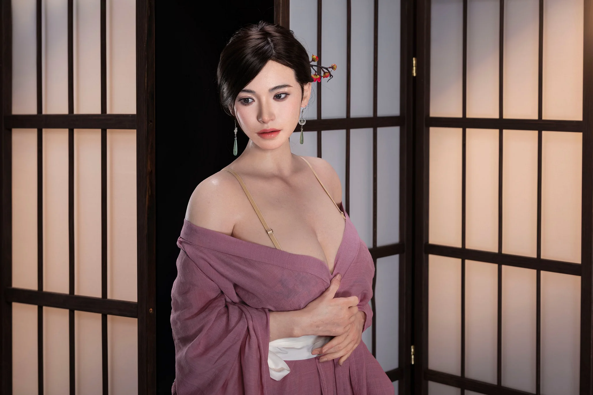 AJL Doll | 168cm/5ft6 Big Breasts Gentle Japanese Voluptuous Kimono Beauty Realistic Silicone Sex Doll - JiaTao