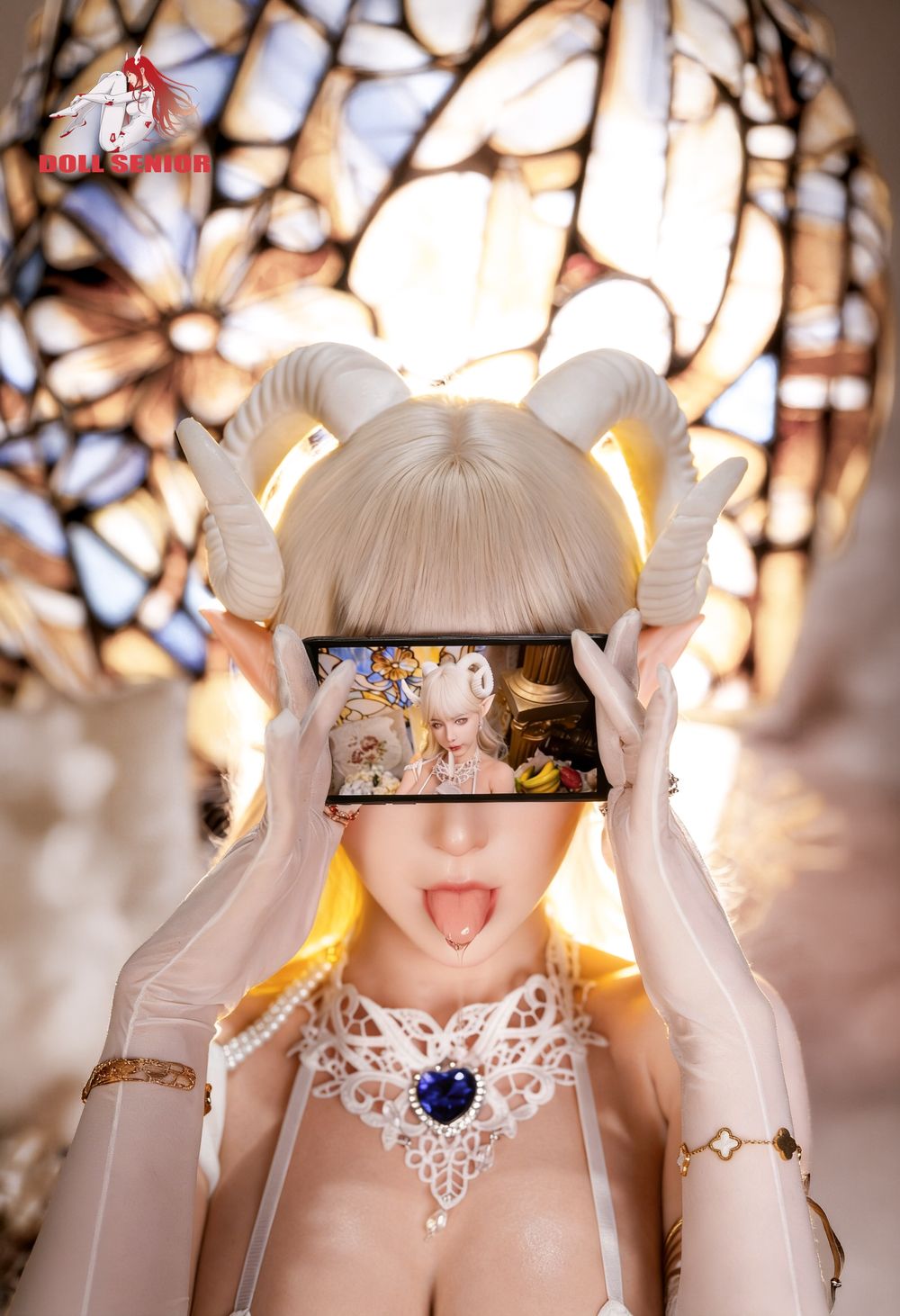 Doll Senior | 165cm/5ft5 Big Breasts Stunning Elf Bride Mature Voluptuous Silicone Sex Doll - Aries