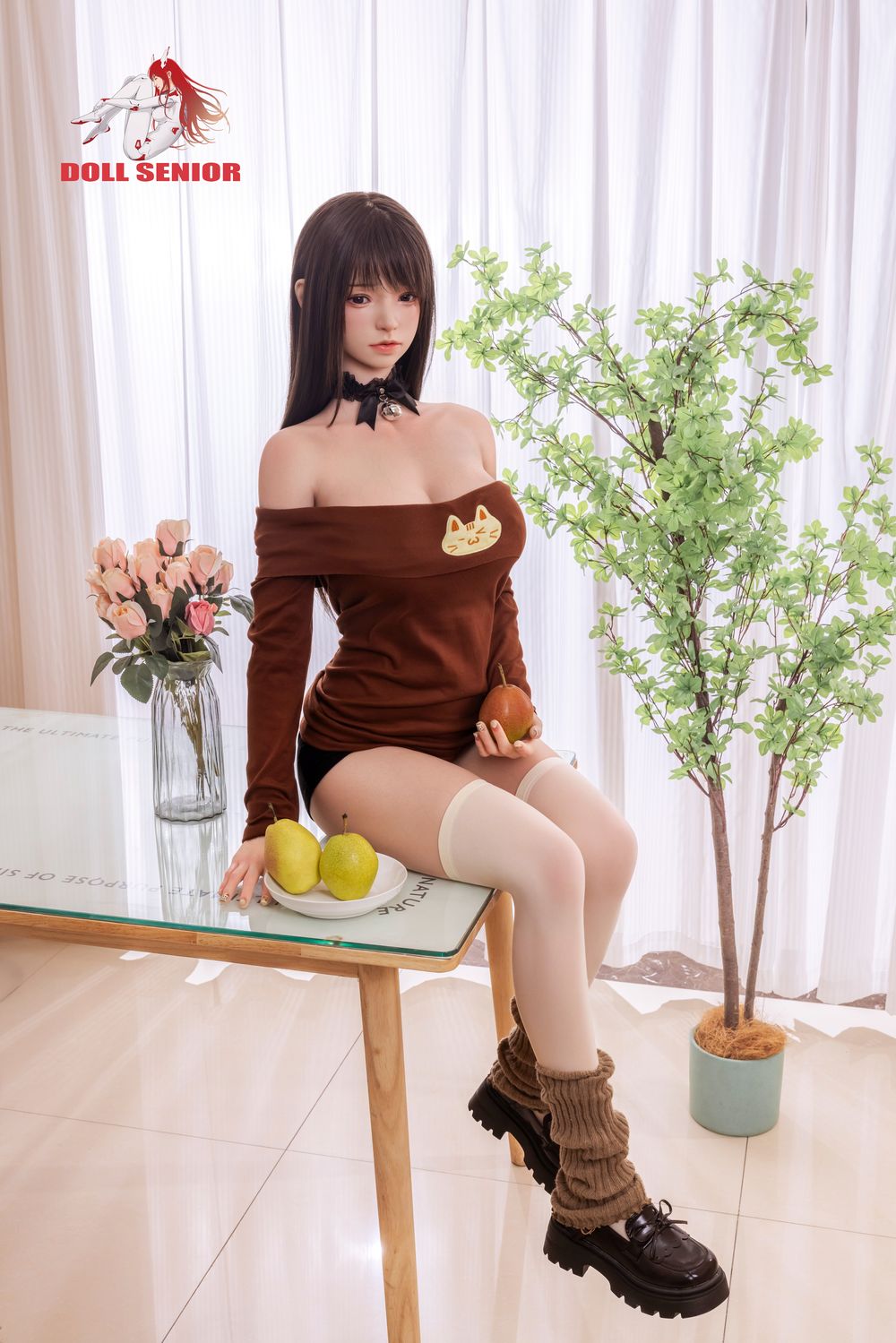 Doll Senior | 163cm/5ft4 Small Breasts Captivating Japanese Lovely Silicone Sex Doll - Meixiao 