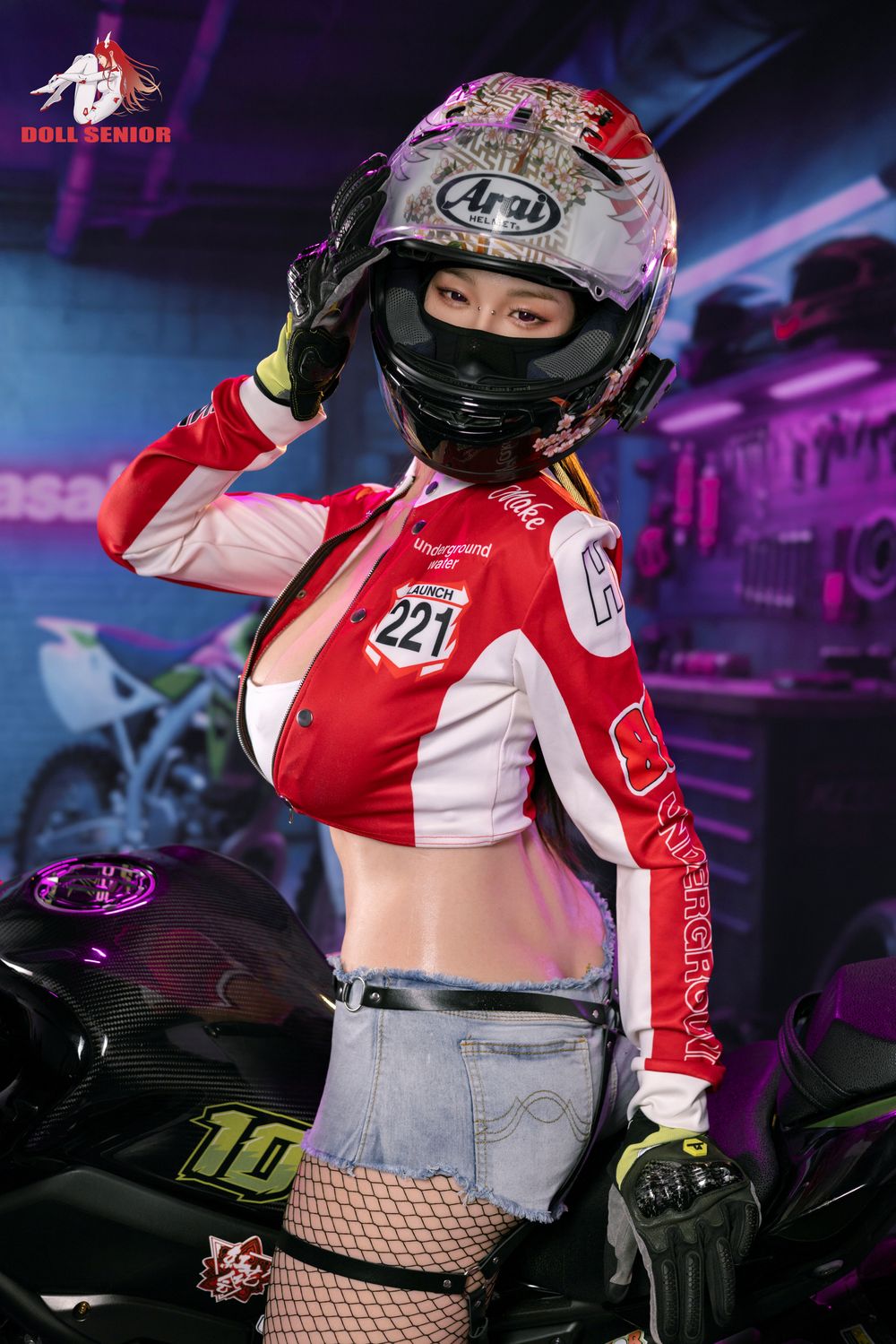 Doll Senior | 170cm/5ft7 Big Breasts Voluptuous Cool Female Racer Silicone Sex Doll - Wuxue