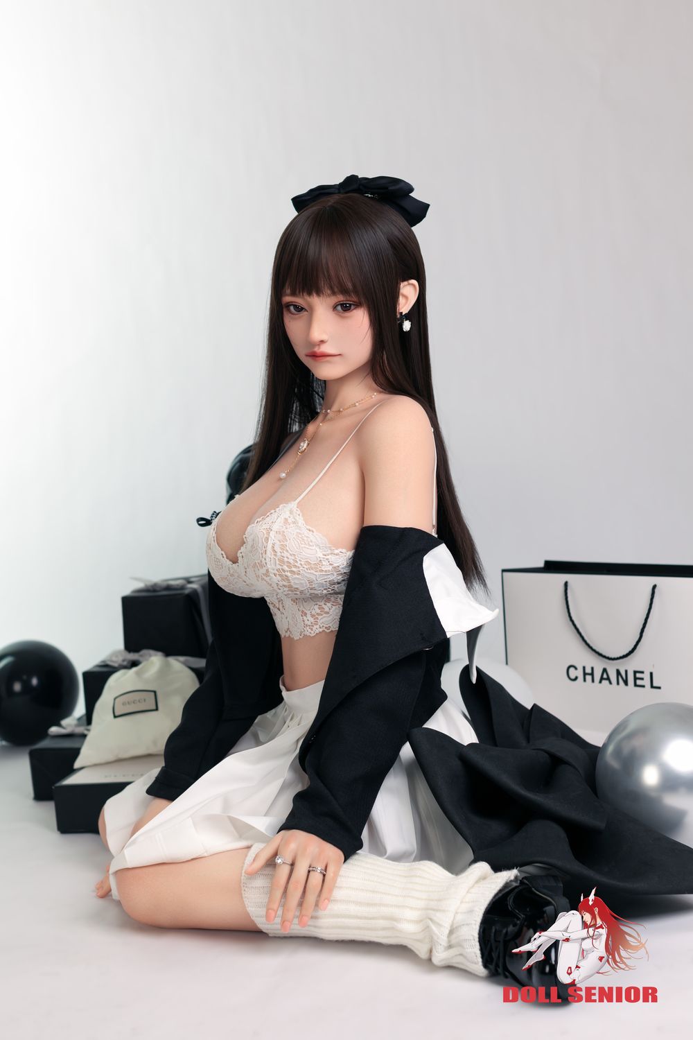 Doll Senior | 163cm/5ft4 Small Breasts Alluring Asian Lovely Silicone Sex Doll - Lengyue