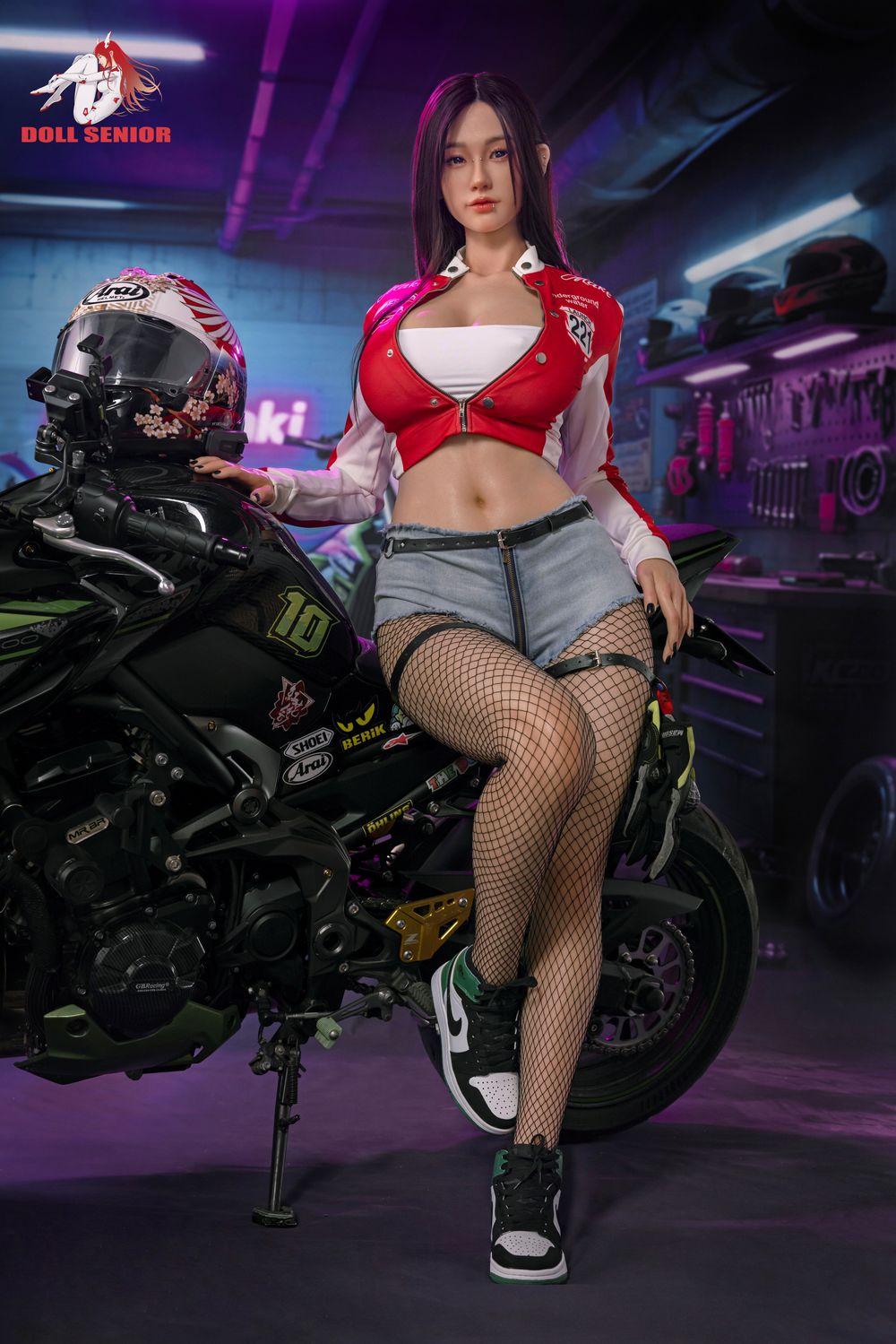 Doll Senior | 170cm/5ft7 Big Breasts Voluptuous Cool Female Racer Silicone Sex Doll - Wuxue
