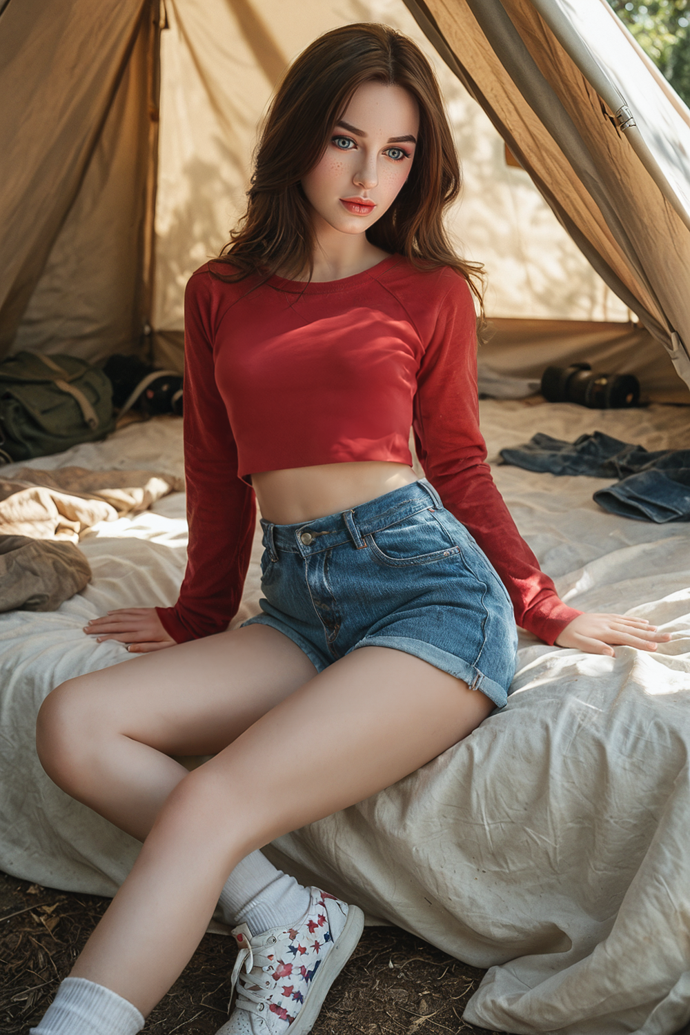 SY Doll | 159cm/5ft2 Small Breasts Seductive American Sweetheart Realistic TPE Sex Doll - Kayla