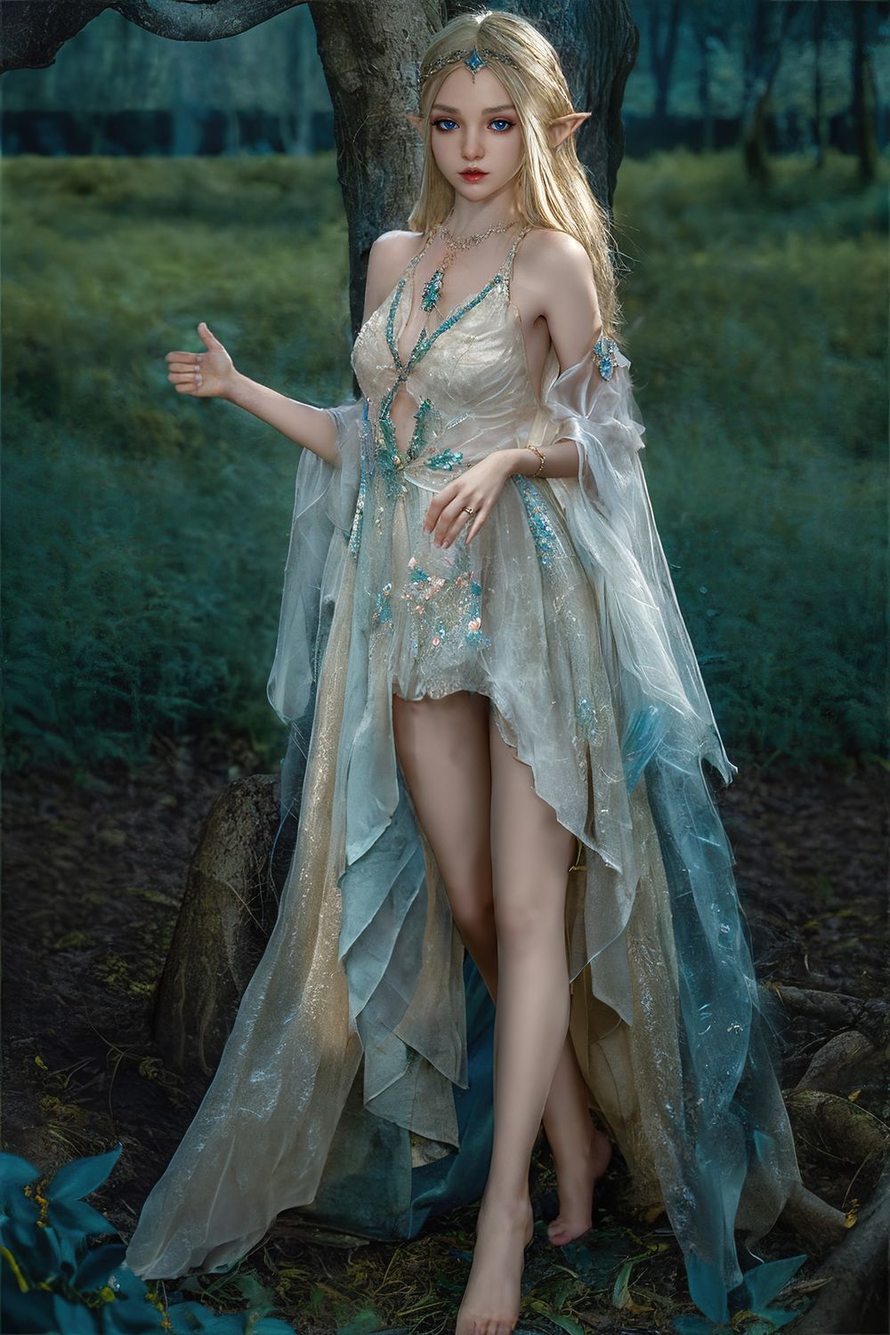 SY Doll | 150cm/4ft9 Lovely Elf Cosplay Movable Jaws Sex Doll - Ailsa-DreamLoveDoll