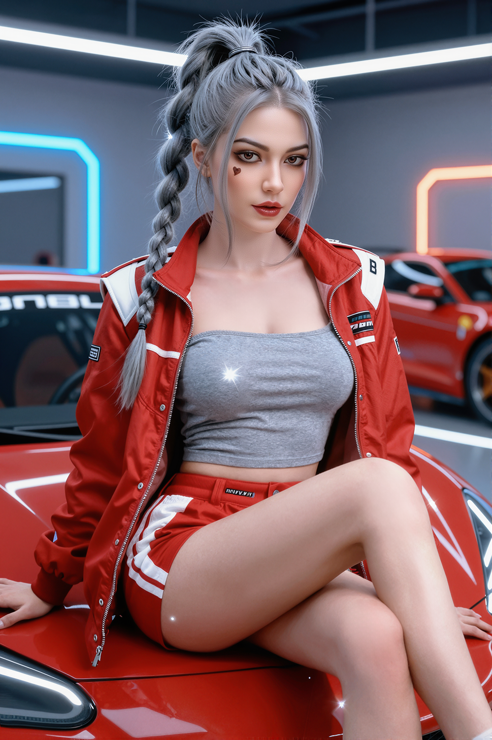 SY Doll | 173cm/5ft8 Small Breasts Charming Edgy Silver-hair Cool Girl Lifelike TPE Sex Doll - Kaelin