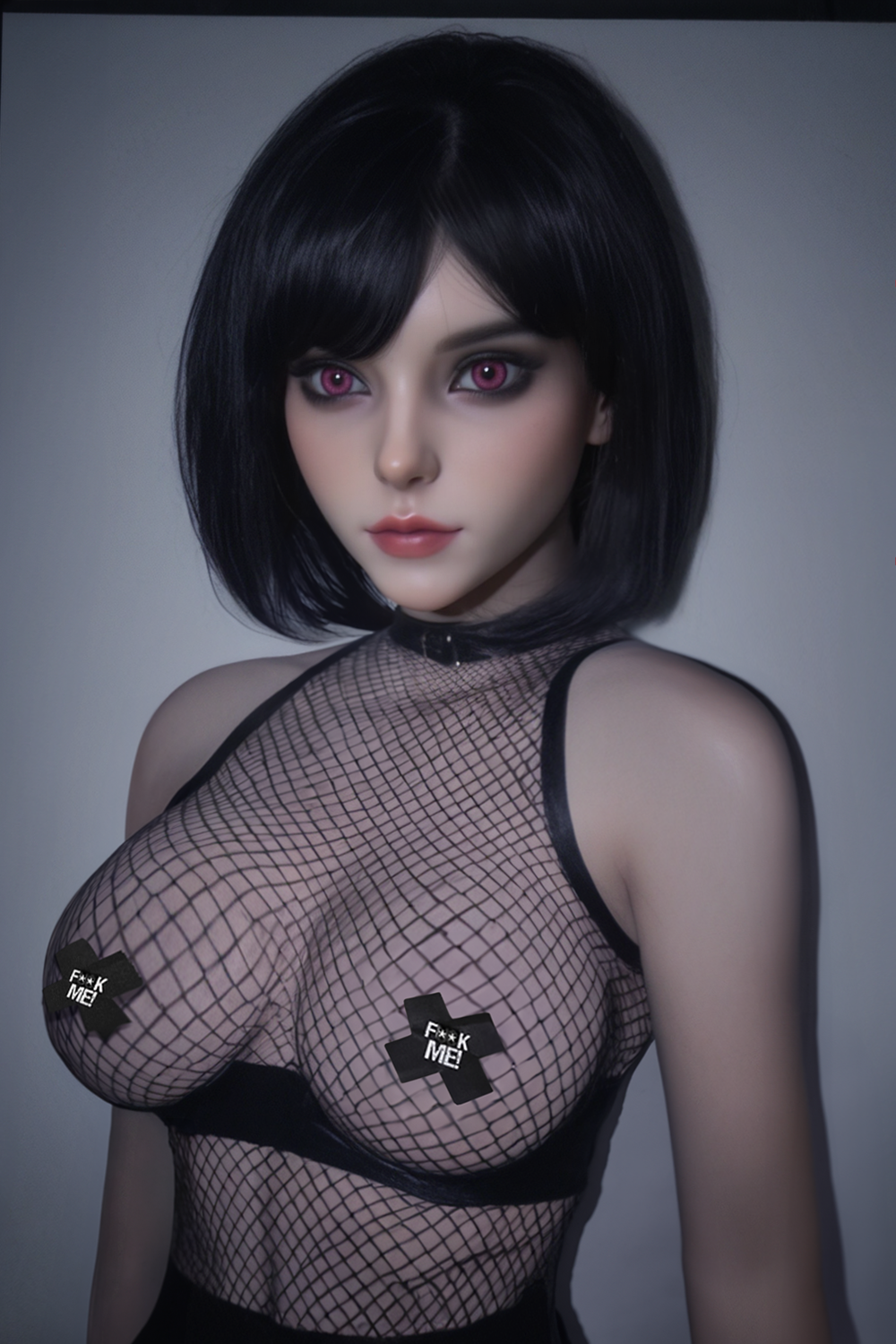 Rosretty Doll | 150cm/4ft11 Big Breasts Spicy Japanese Goth-Style Lifelike Full Silicone Sex Doll - Lola