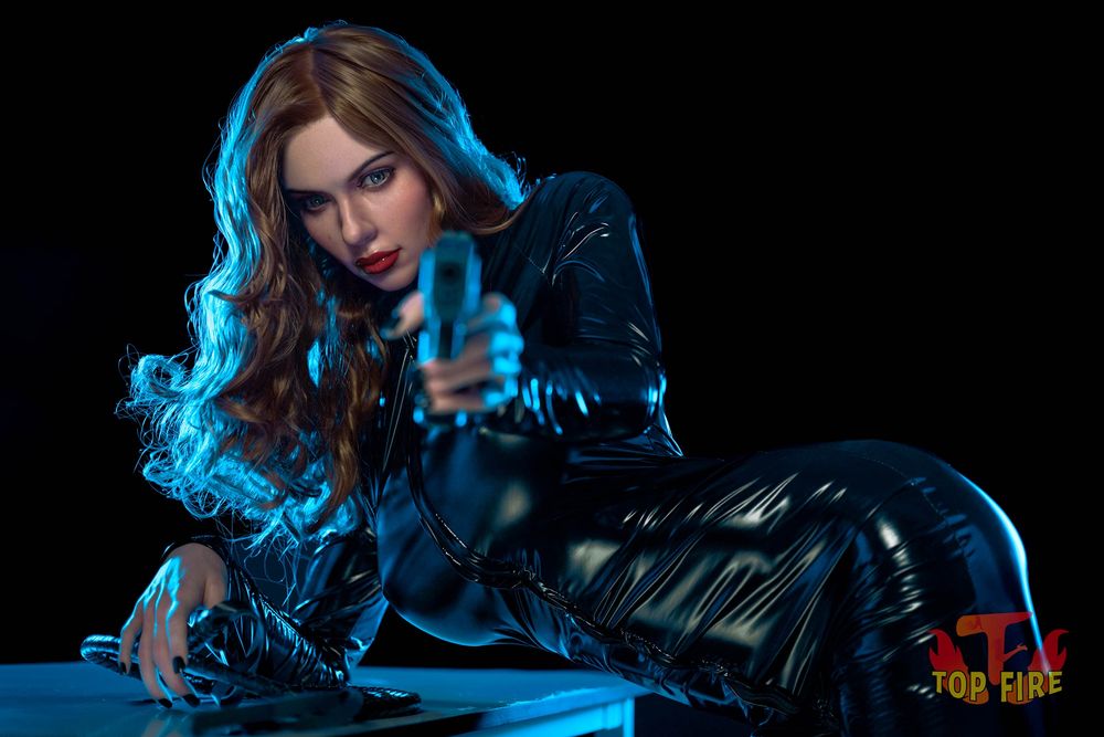 Top Fire | 174cm/5ft9 Captivating Secret Agent Cosplay Realistic Silicone Sex Doll - Selina