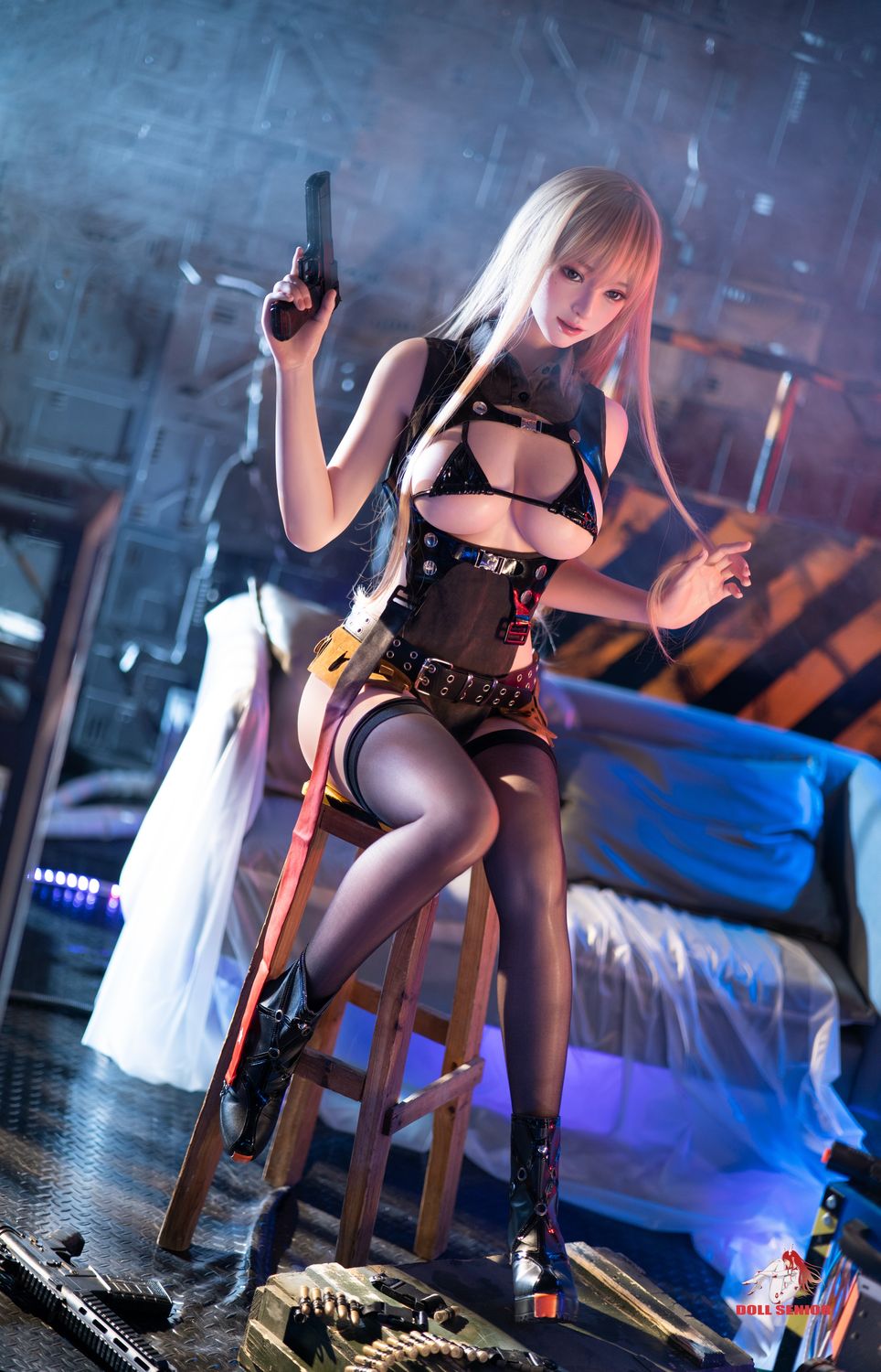 Doll Senior | 163cm/5ft4 Small Breasts Tempting Asian Blonde Silicone Sex Doll - Lengyue