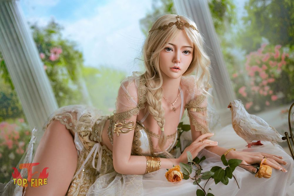 Top Fire | 164cm/5ft5 Charming Angelic Blonde Princess Realistic Silicone Sex Doll - Victoria