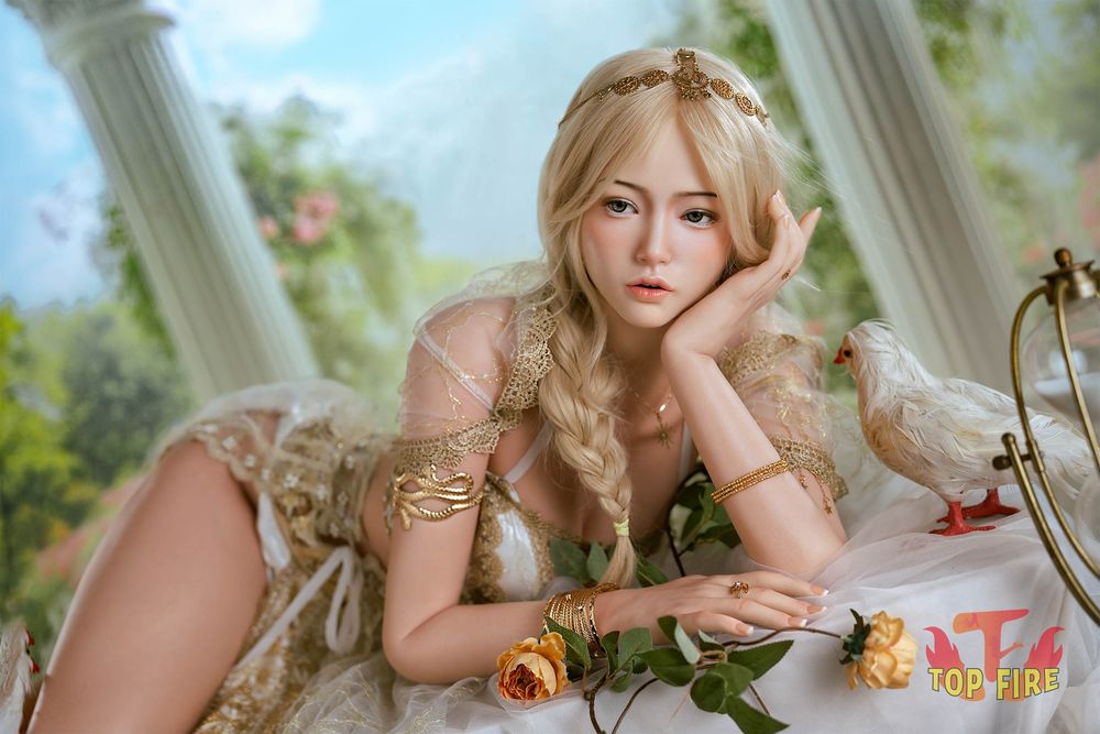 Top Fire | 164cm/5ft5 Charming Angelic Blonde Princess Realistic Silicone Sex Doll - Victoria