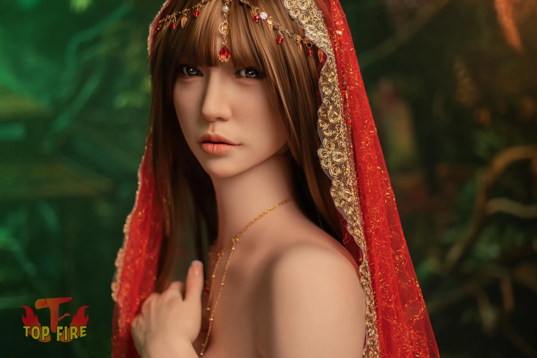 Top Fire | 170cm/5ft7 Enigmatic Exotic Asian Princess Cosplay Realistic Silicone Sex Doll - Jing 