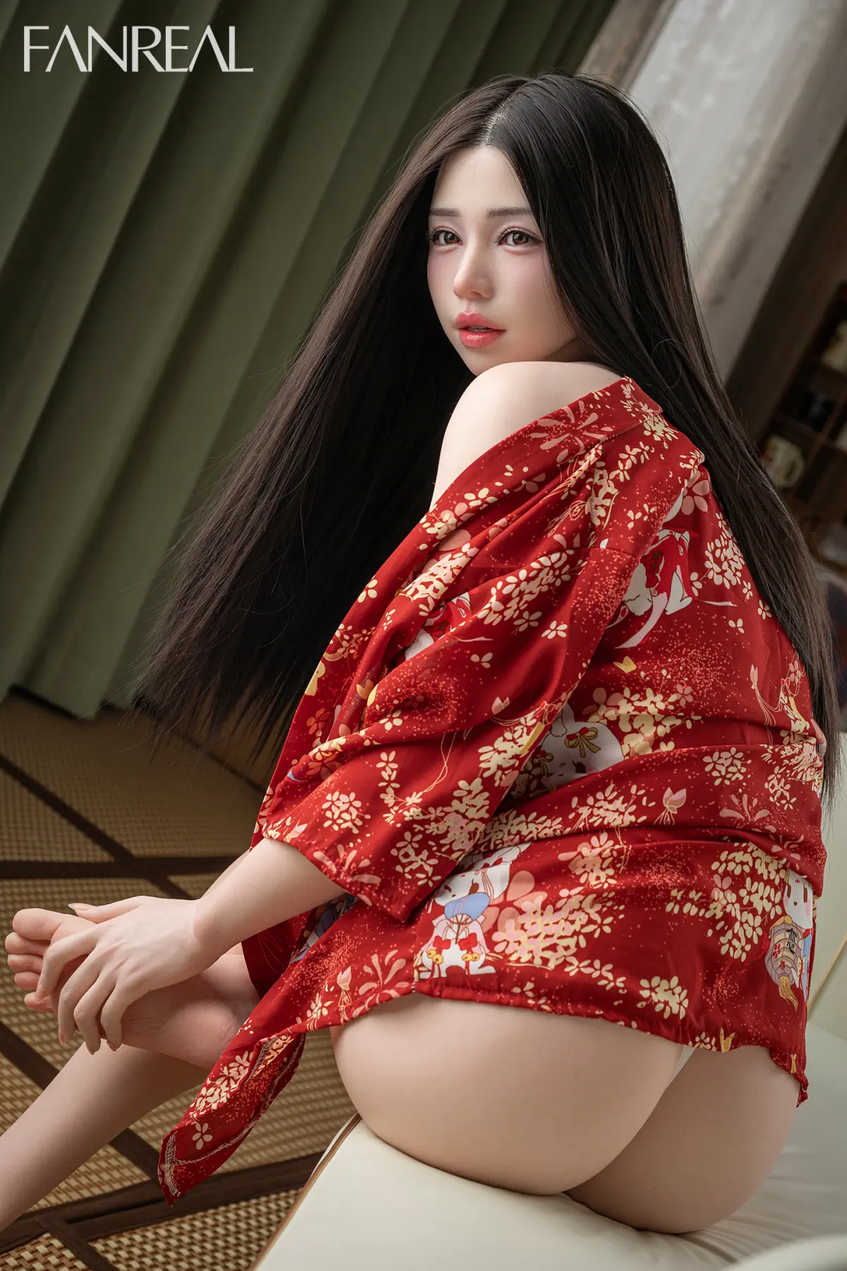 FanReal | 166cm/5ft5 Huge Breasts Enchanting Japanese Gentle Curvy Kimono Realistic Silicone Sex Doll - Nora