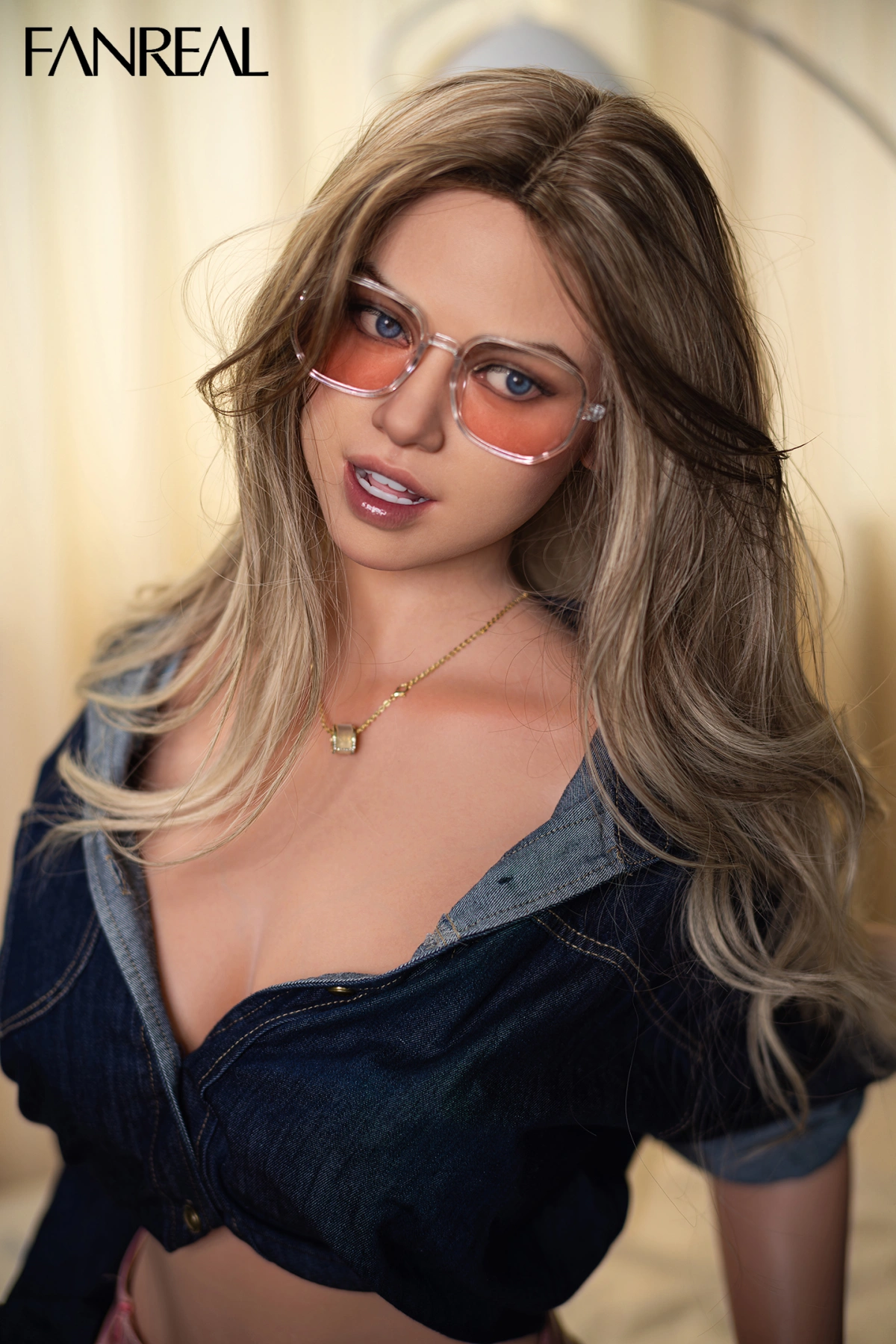 FanReal | 170cm/5ft7 Small Breasts Alluring Elegance Blonde Chic Realistic Silicone Sex Doll - Maria