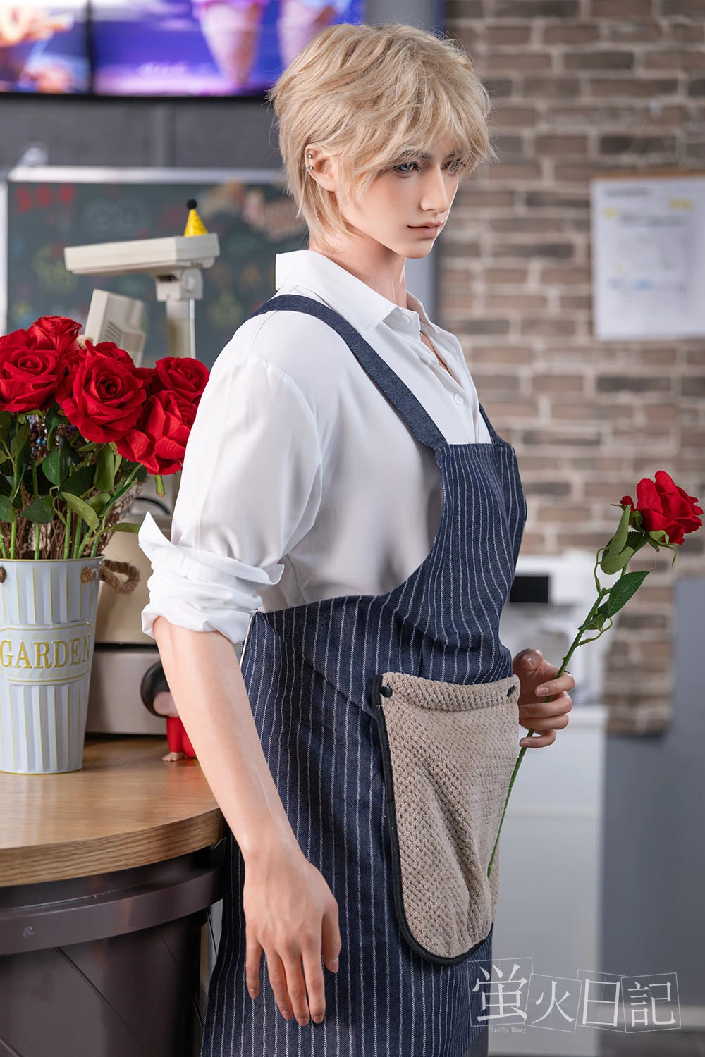 FireflyDoll | 180cm/5ft11 Asian Muscle Blonde Male Silicone Sex Doll - JiangLing