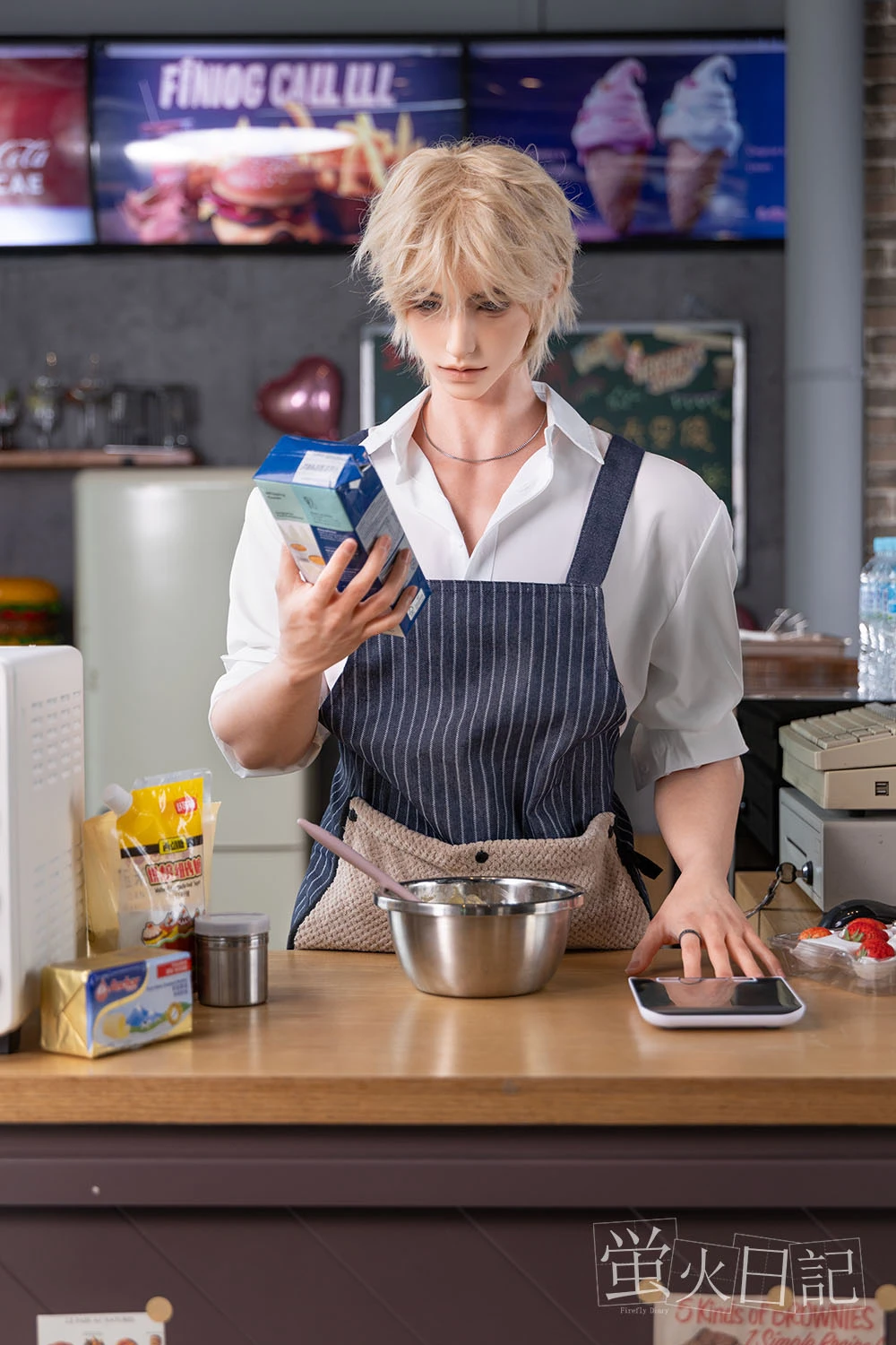 FireflyDoll | 180cm/5ft11 Asian Muscle Blonde Male Silicone Sex Doll - JiangLing