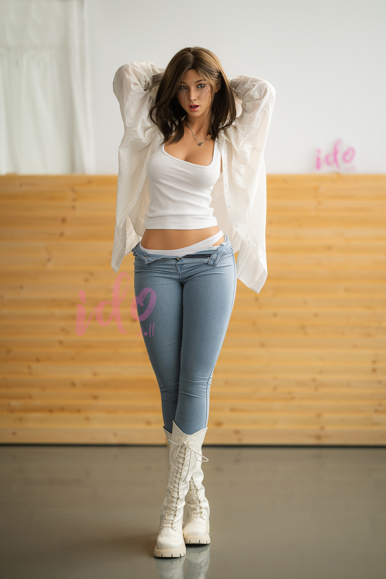 IDO Doll | 170cm/5ft 7 Innocent D-Cup LifeLike Full Silicone Sex Doll, ROS Head #ID3S - June