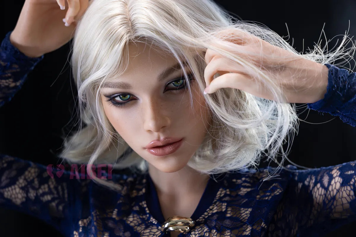 AIBEI Doll | 158cm/5ft2 F Cup Silver-hair Vintage Gothic ROS Head Silicone Sex Doll #AB23 - Aria