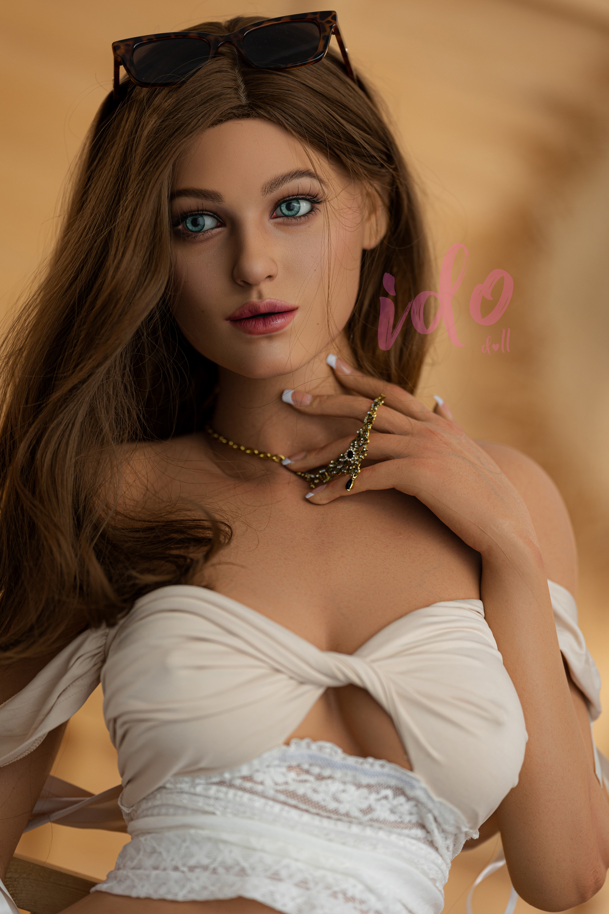 IDO Doll | 5ft 7/170cm D-Cup Full Silicone Sex Doll Features Long, Sleek Golden Blonde Hair, ROS Head #ID5S - Isabelle