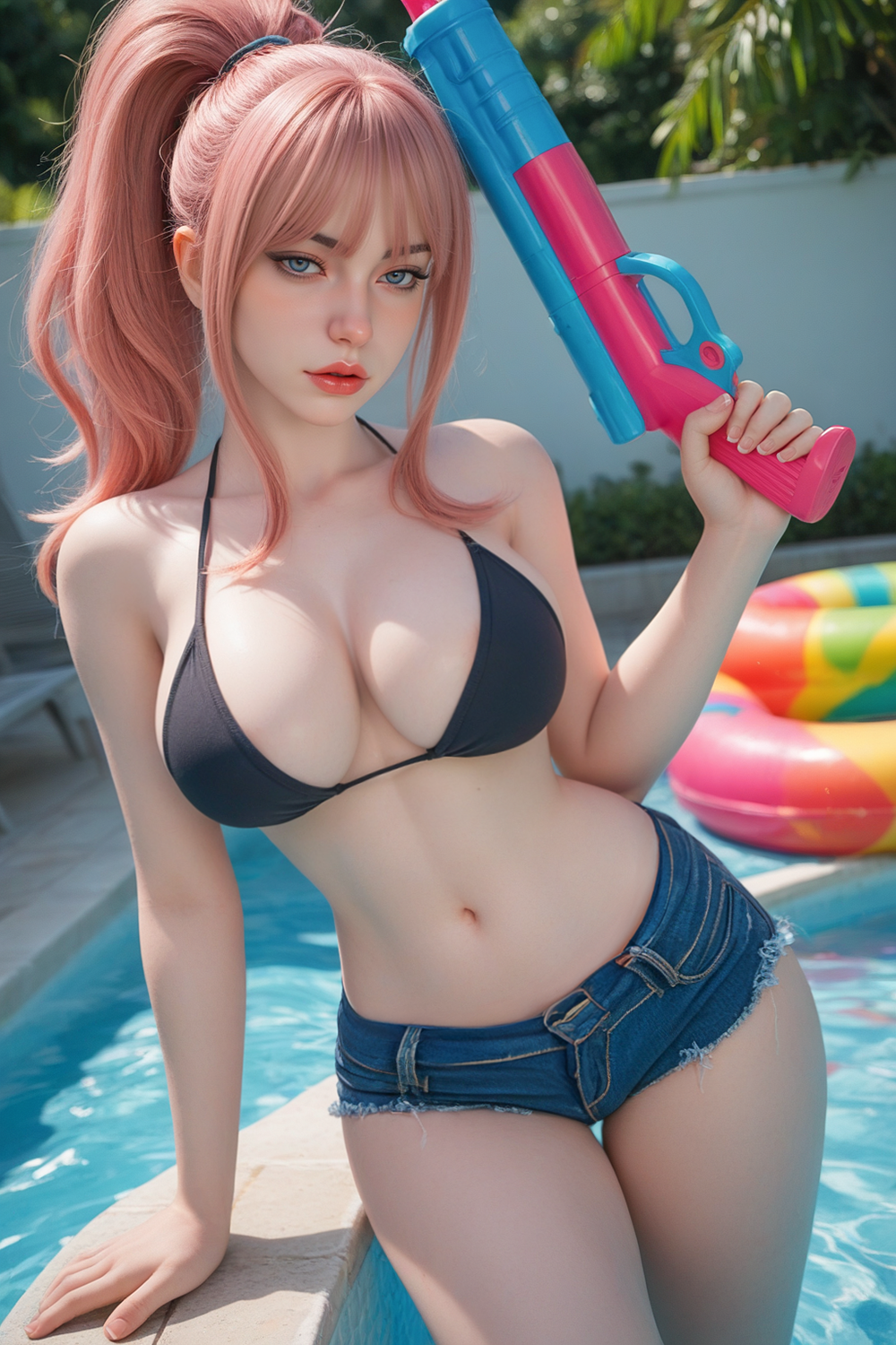 SY Doll  | 164cm/5ft4 Big Breast Sultry Anime-face Bikini Hottie Realistic Full Silicone Sex Doll - Layla (In Stock US)