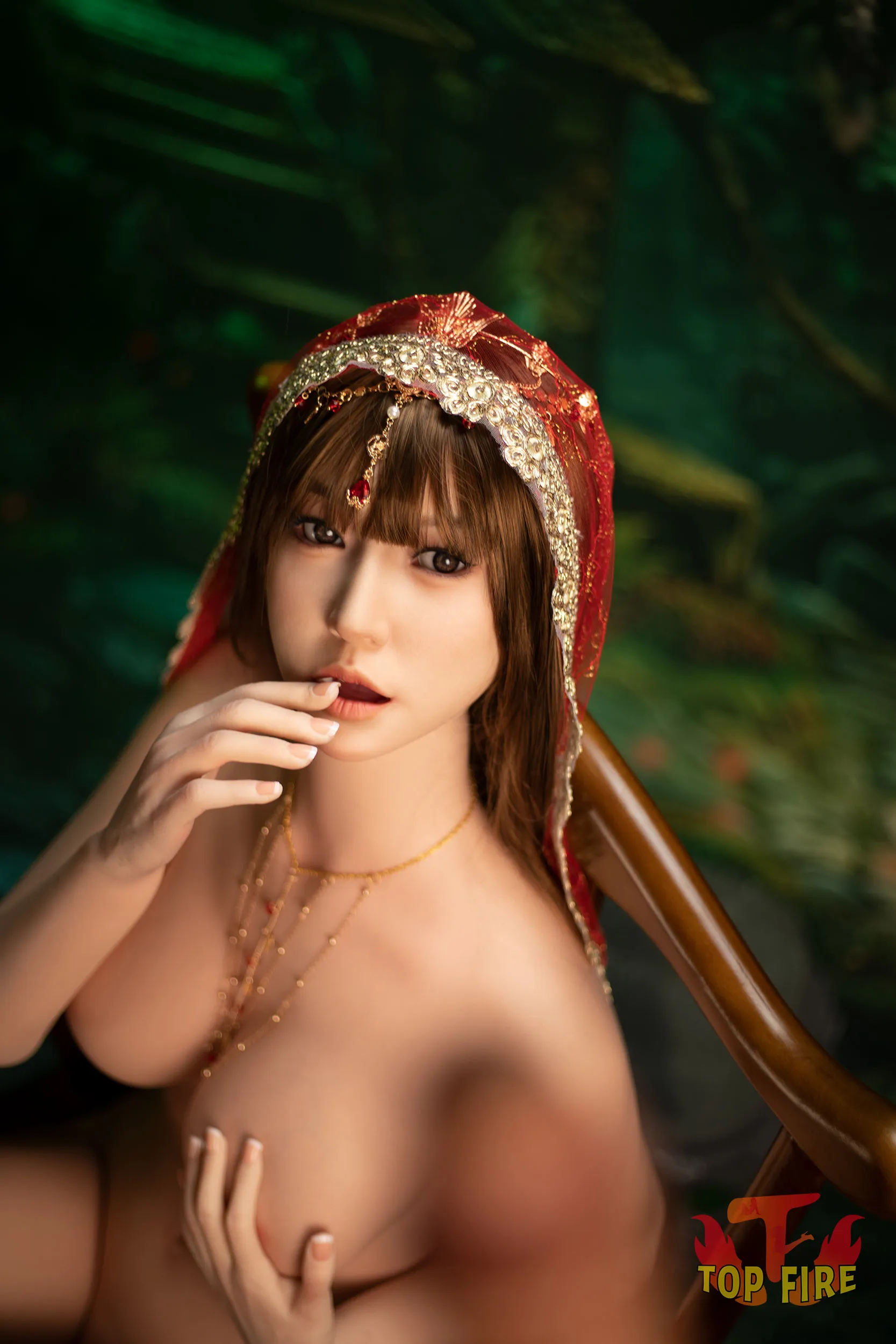 Top Fire | 170cm/5ft7 Enigmatic Exotic Asian Princess Cosplay Realistic Silicone Sex Doll - Jing 