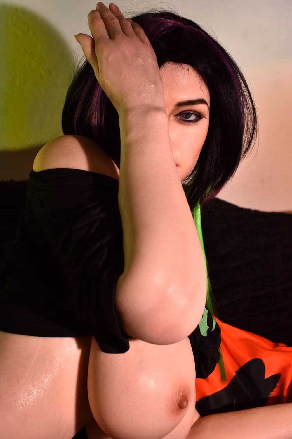 MMX Doll | 168cm/5ft6 Huge Breasts Seductive Cool Dark Punk Hottie Realistic Silicone Sex Doll - Luna