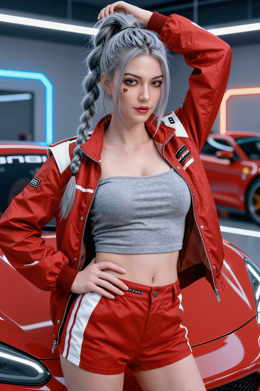 SY Doll | 173cm/5ft8 Small Breasts Charming Edgy Silver-hair Cool Girl Lifelike TPE Sex Doll - Kaelin