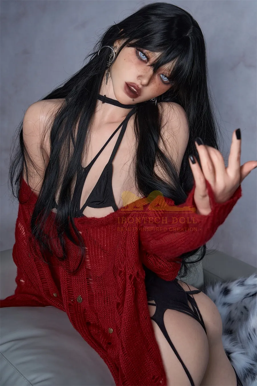 Irontech Doll | [Natural Optimized Series] 161cm/5ft3 Rebellious Gothic-style Tattoo Lifelike Silicone Sex Doll - Harley