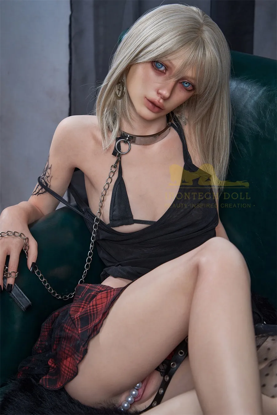 Irontech Doll | [Natural Optimized Series] 161cm/5ft3 Tempting Punk Tattoo Blonde Lifelike Silicone Sex Doll - Roxy