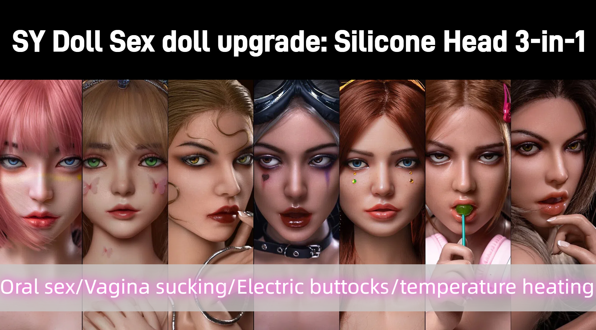 Sex doll upgrade Silicone Head 3 in 1 DreamLoveDoll