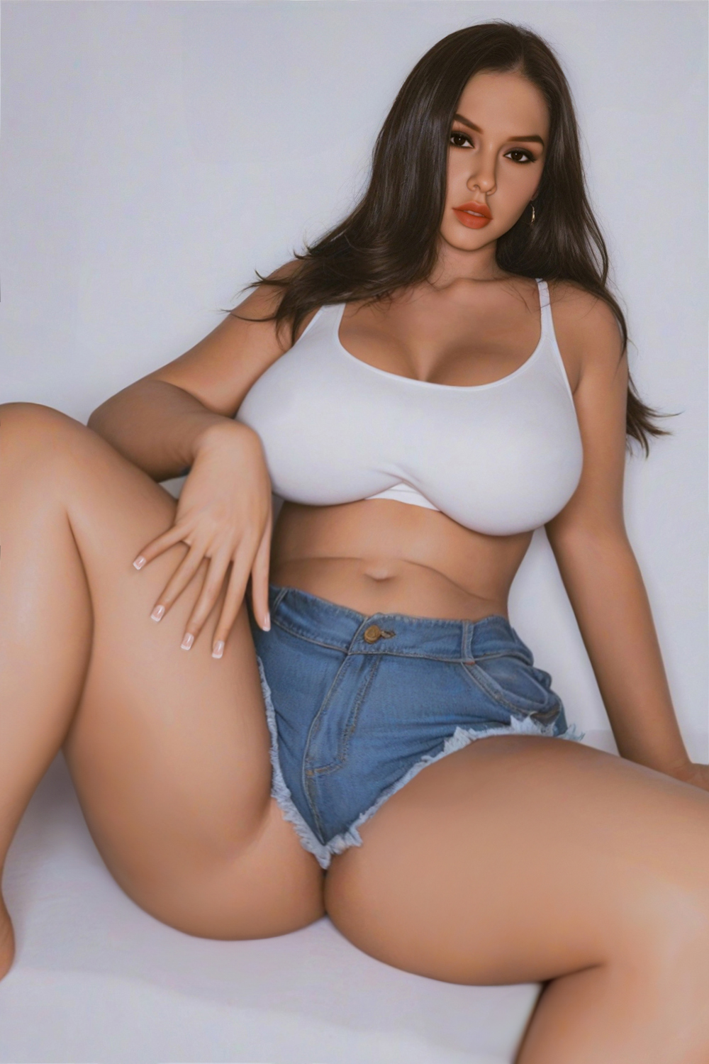 SY Doll | 163cm/5ft4 Huge Breasts Alluring Curvy Casual Chic Realistic TPE Sex Doll - Kim ( In Stock US）