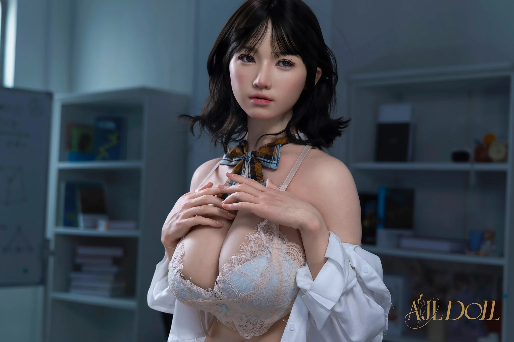 AJL Doll | 164cm/5ft4 Big Breasts Alluring Innocent JK Uniform Cosplay Realistic Silicone Sex Doll - JiaYi