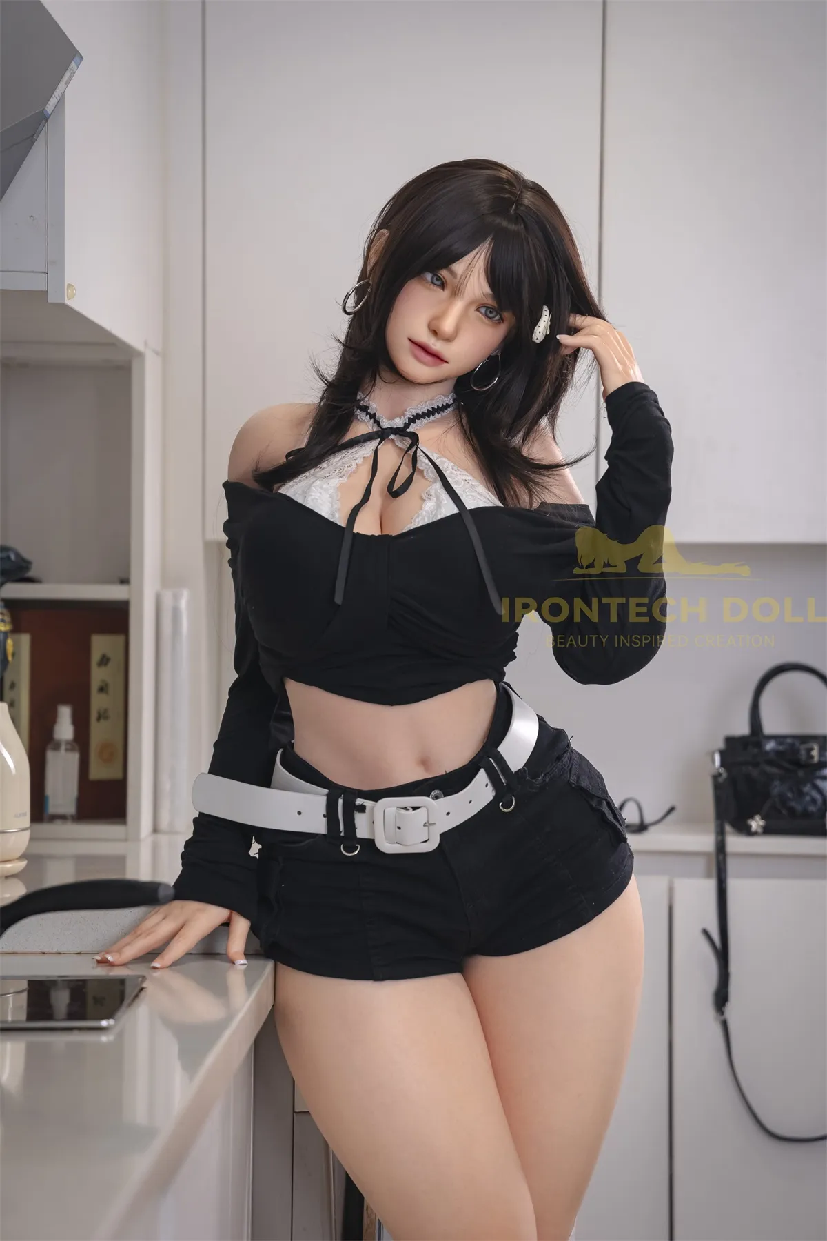 Irontech Doll | 165cm/5ft4 Big Breasts Alluring Japanese Edgy Girl Busty Lifelike Silicone Sex Doll - Kitty 