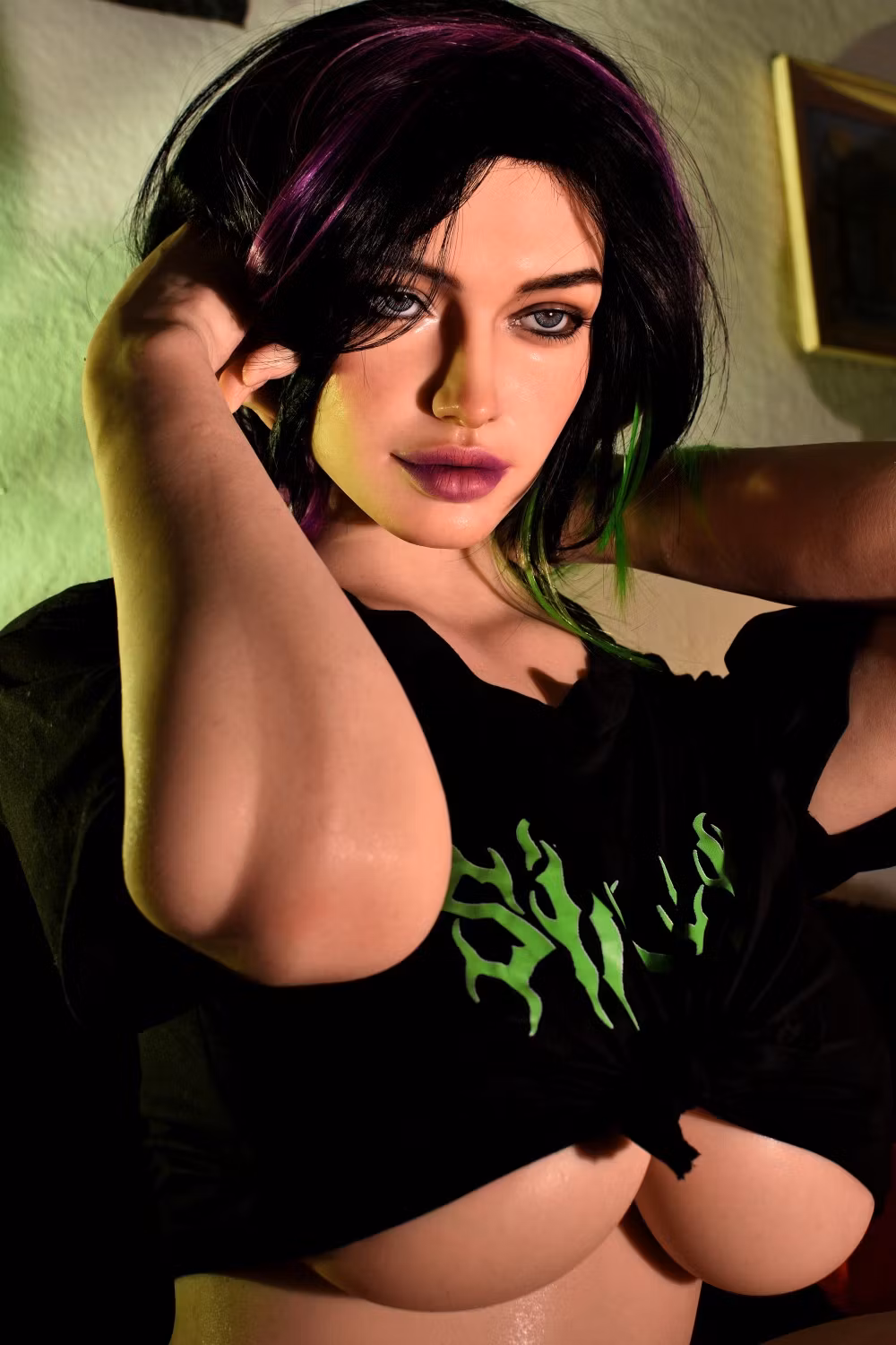MMX Doll | 168cm/5ft6 Huge Breasts Seductive Cool Dark Punk Hottie Realistic Silicone Sex Doll - Luna