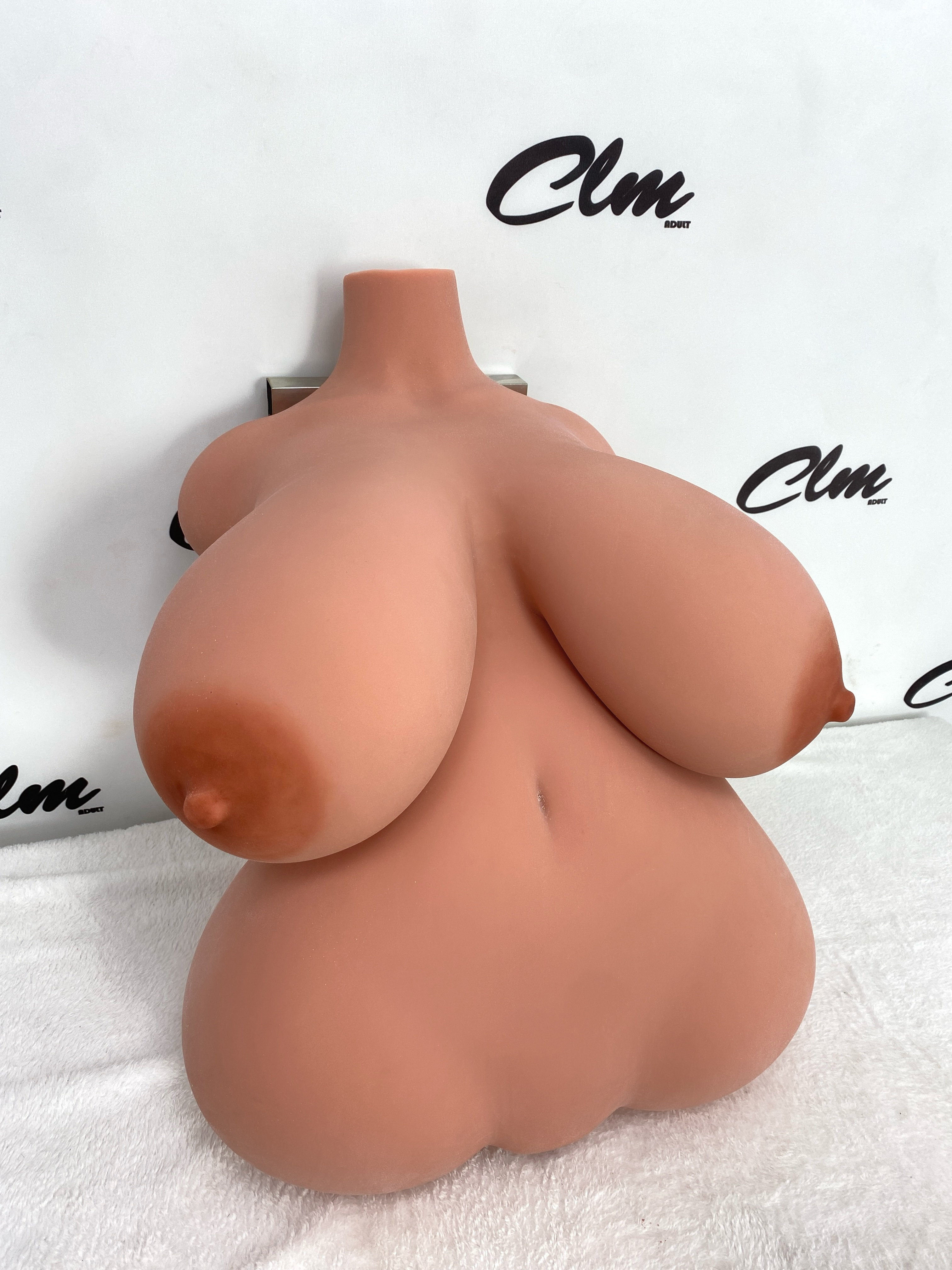 Climax Doll | 63cm/2ft Huge Breasts Black Realistic STPE Torso for men - 58#