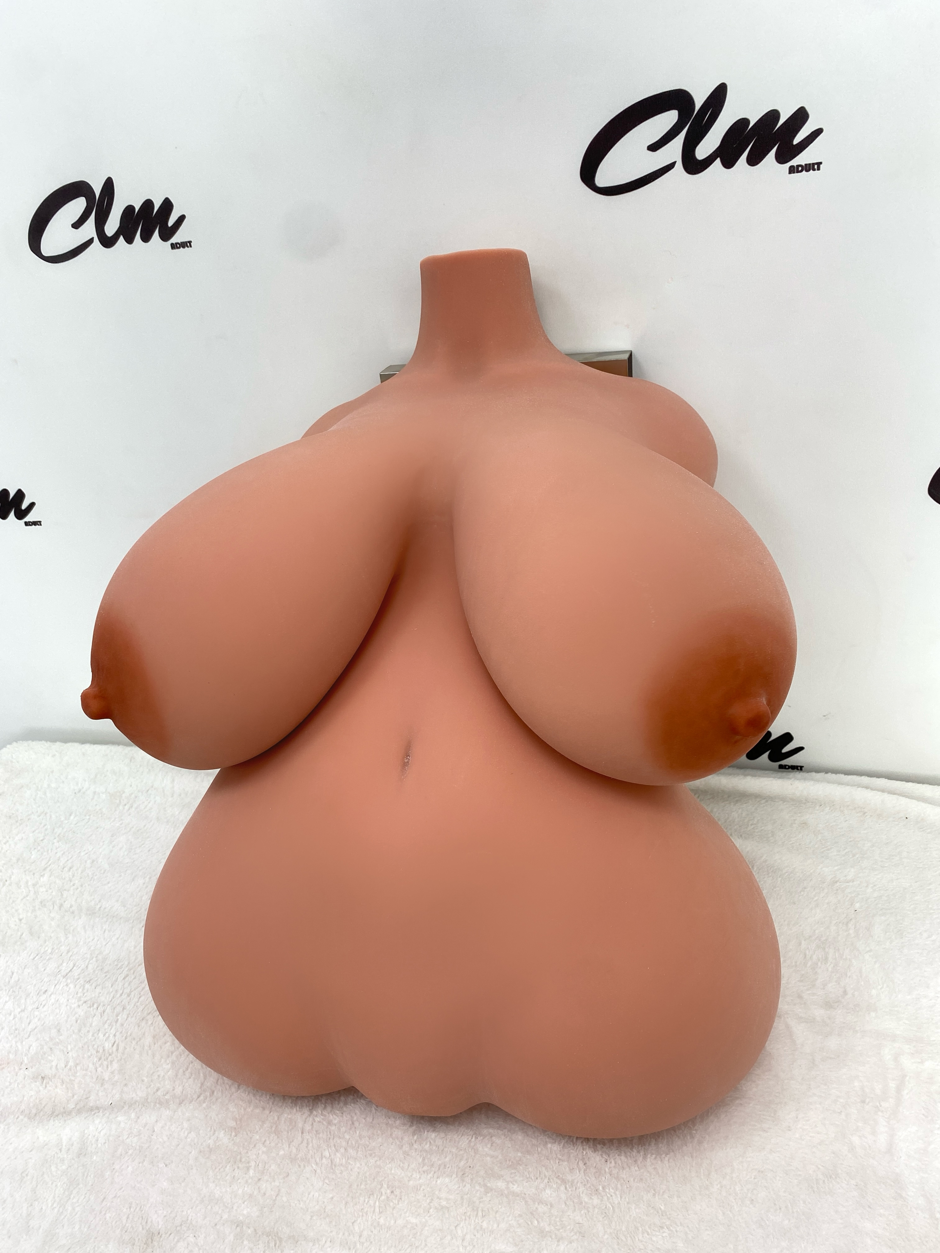 Climax Doll | 63cm/2ft Huge Breasts Black Realistic STPE Torso for men - 58#