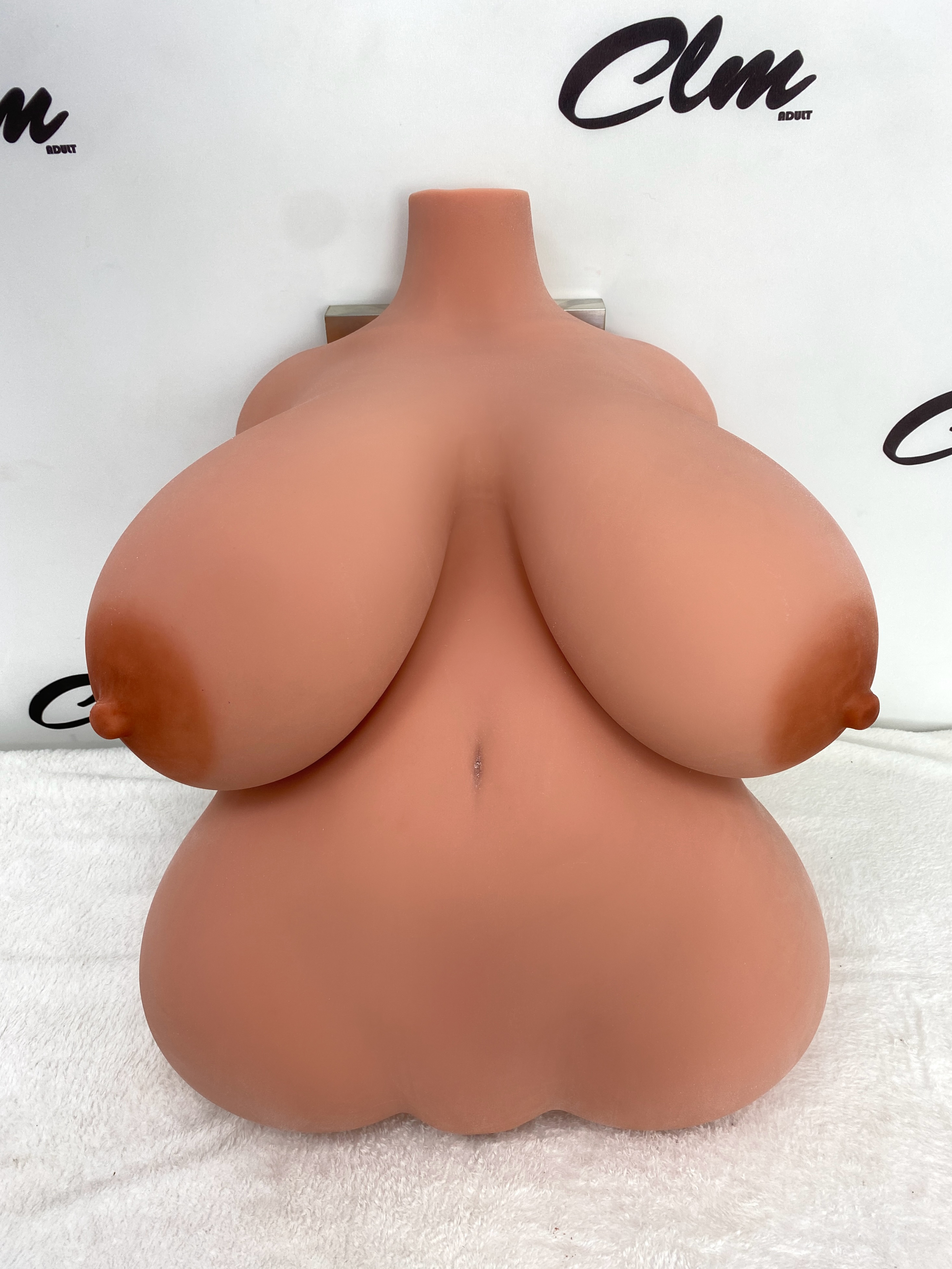 Climax Doll | 63cm/2ft Huge Breasts Black Realistic STPE Torso for men - 58#