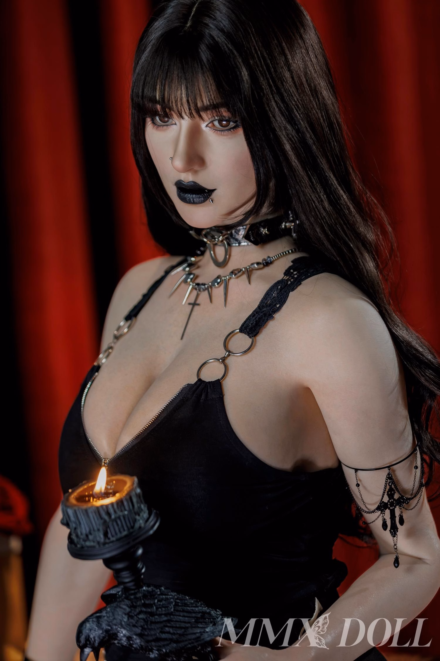 MMX Doll | 164cm/5ft4 Big Breasts Seductive Dark Gothic-style Realistic Silicone Sex Doll - Monica