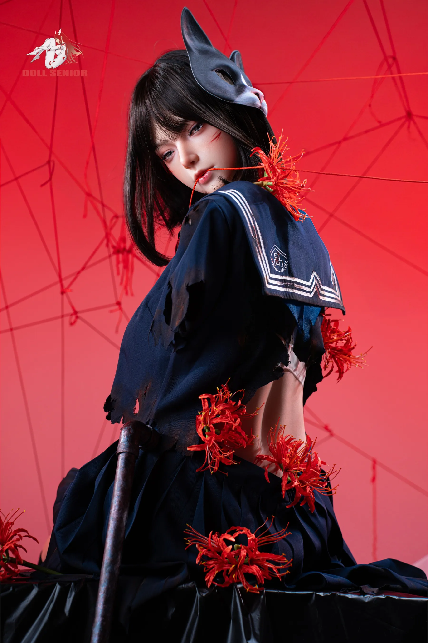 Doll Senior | 175cm/5ft9 Huge Breasts Seductive Dark Gothic Japanese Schoolgirl Silicone Sex Doll - Capricorn