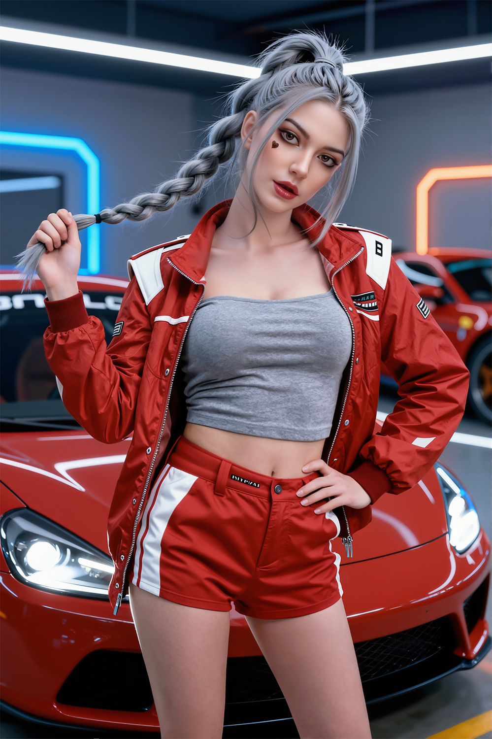 SY Doll | 173cm/5ft8 Small Breasts Charming Edgy Silver-hair Cool Girl Lifelike TPE Sex Doll - Kaelin