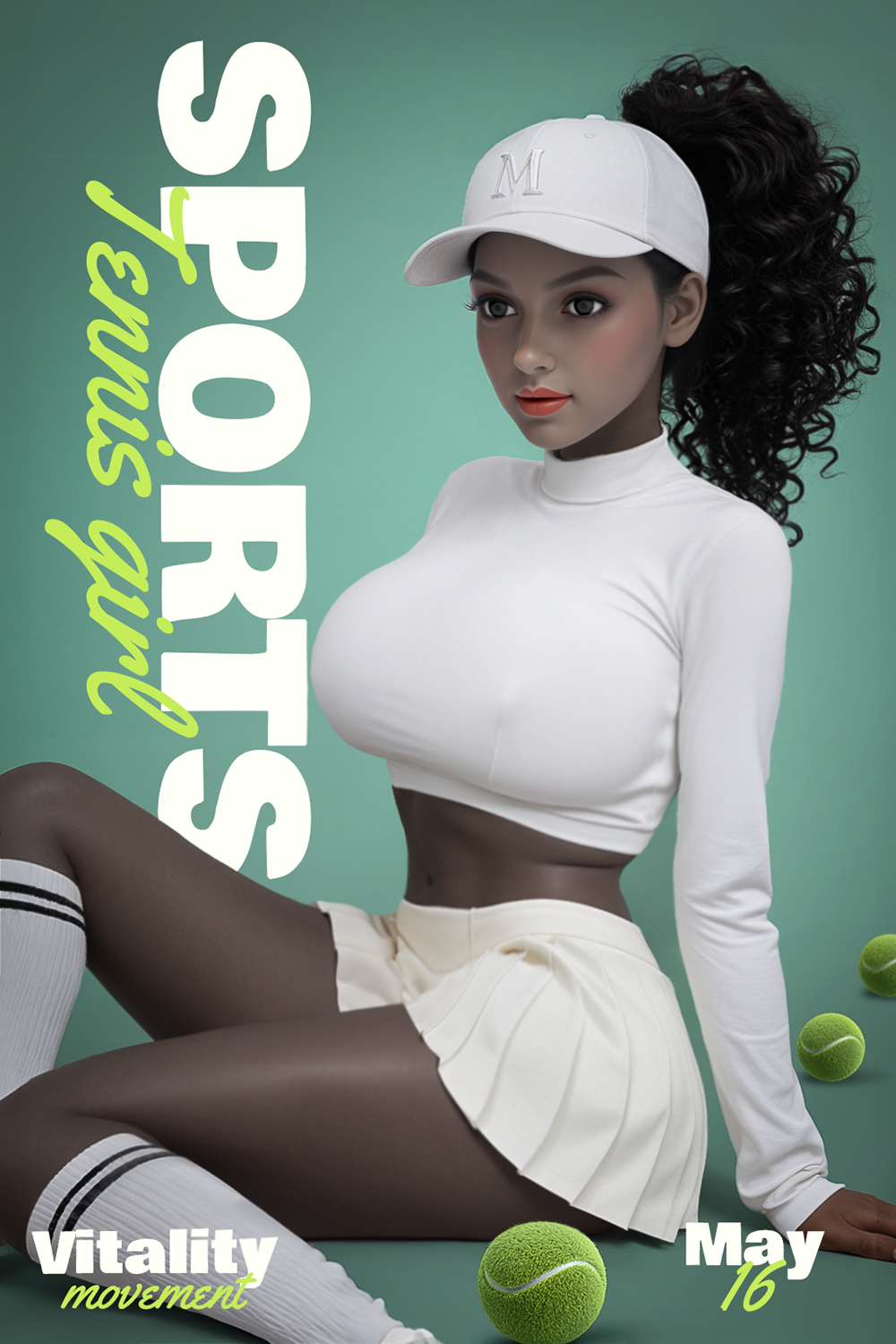 SY Doll | 158cm/5ft2 Big Breasts Sultry Latina Tennis Babe Realistic TPE Sex Doll - Jasmine