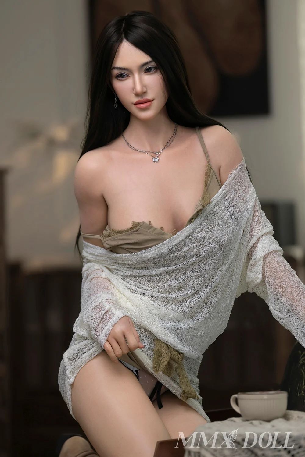 MMX Doll | 172cm/5ft8 Small Breasts Alluring Gentle Asian Beauty Realistic Silicone Sex Doll - MengCi
