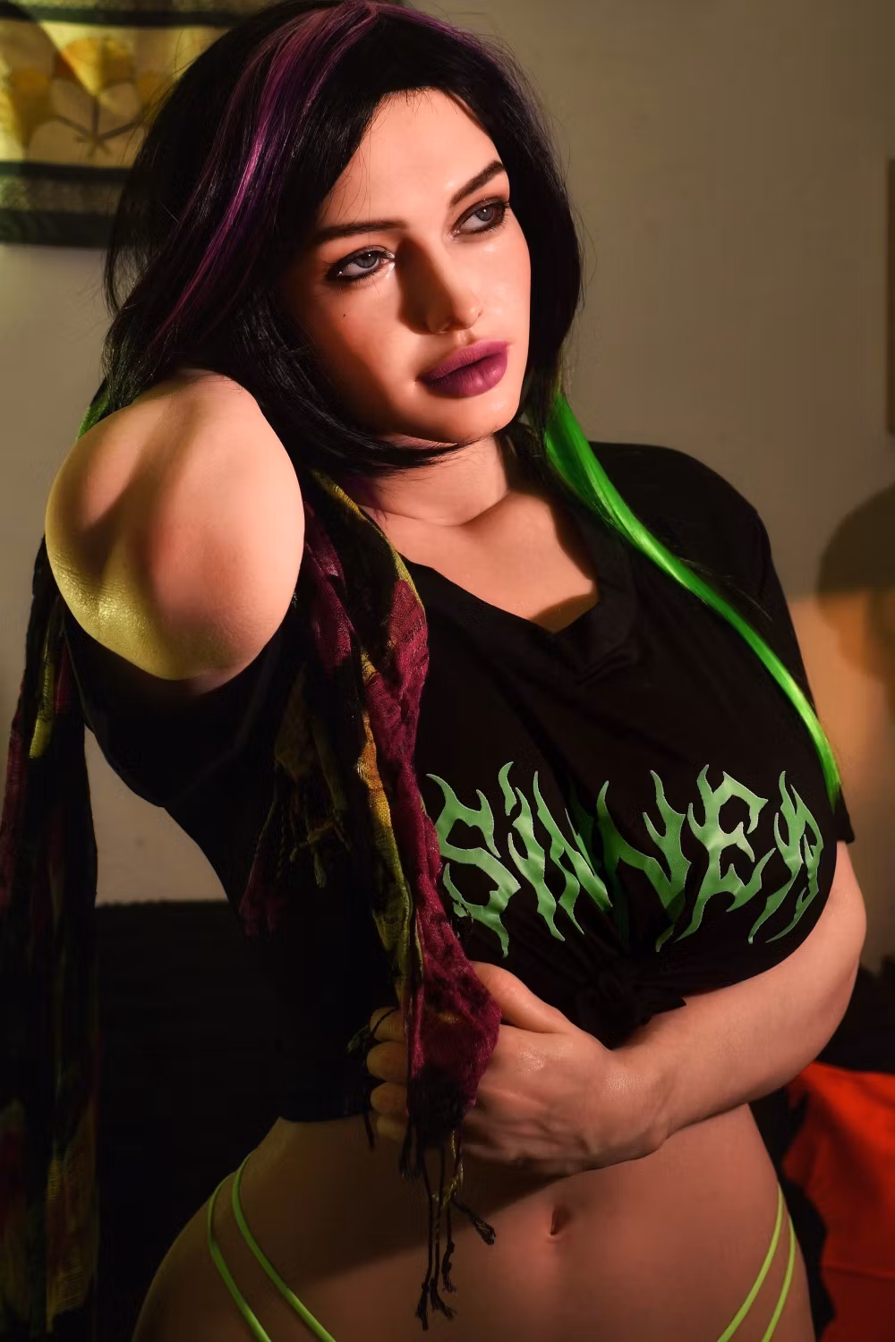 MMX Doll | 168cm/5ft6 Huge Breasts Seductive Cool Dark Punk Hottie Realistic Silicone Sex Doll - Luna