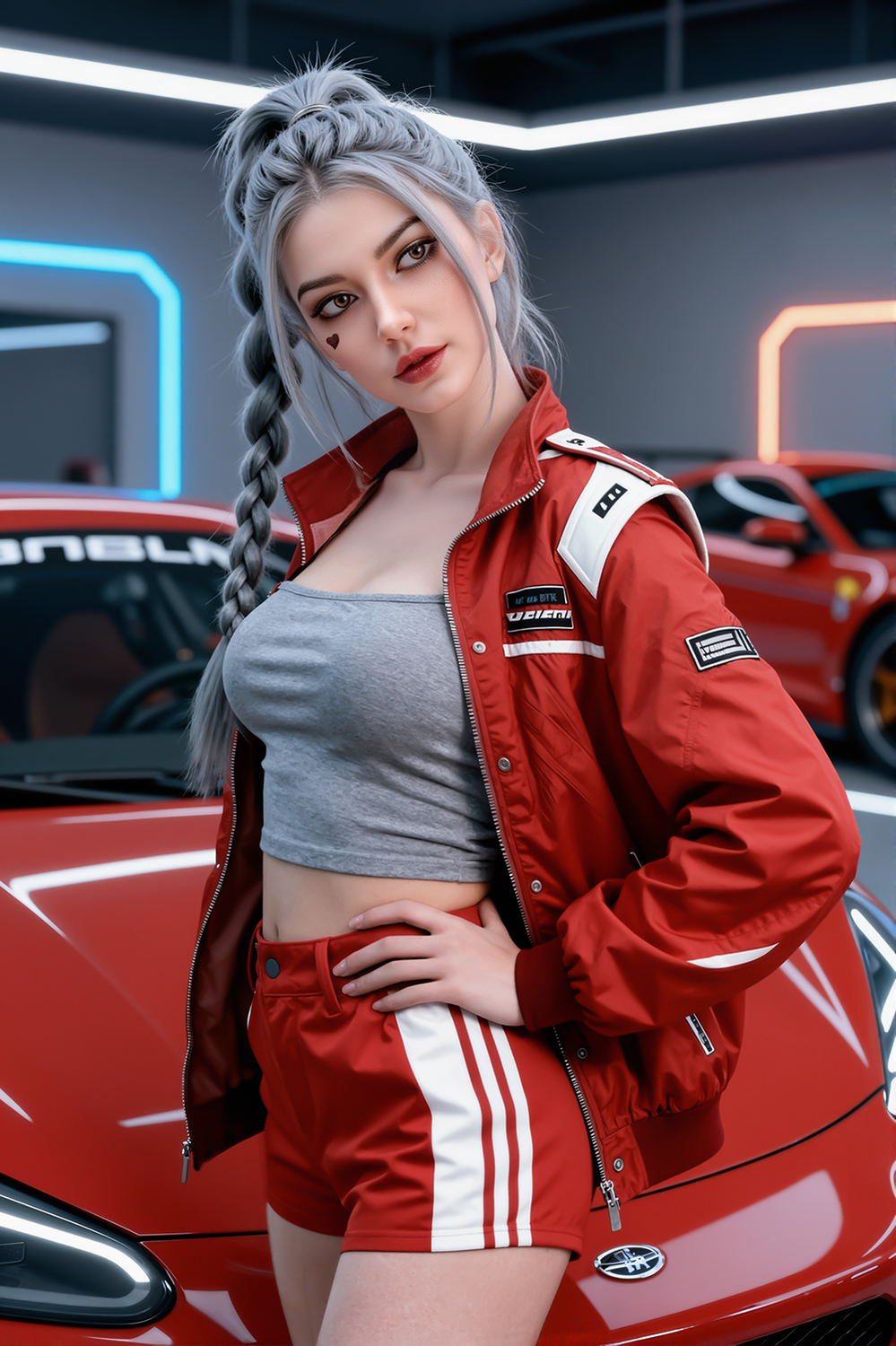 SY Doll | 173cm/5ft8 Small Breasts Charming Edgy Silver-hair Cool Girl Lifelike TPE Sex Doll - Kaelin