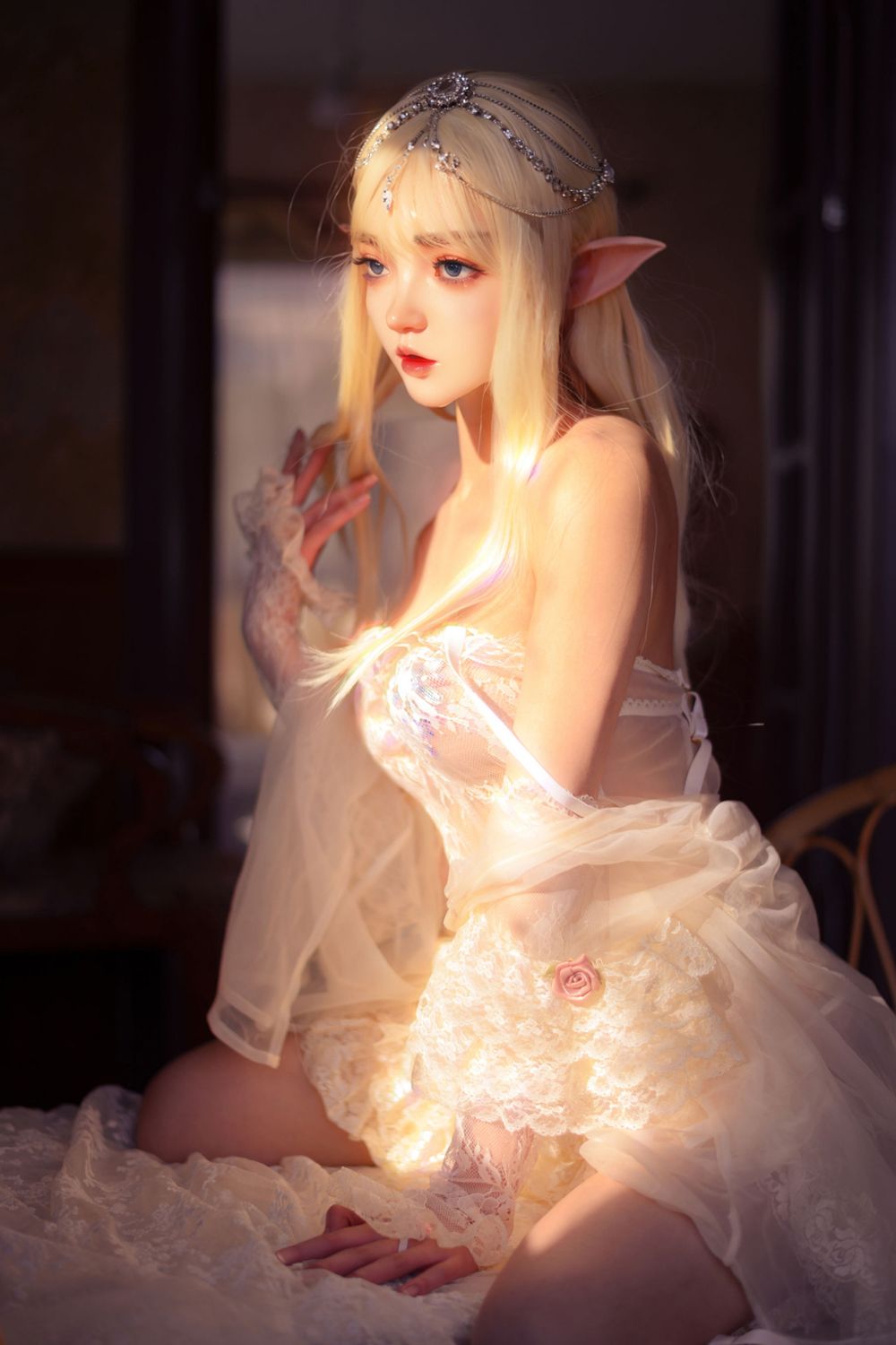 SY Doll | 150cm/4ft9 Elf Ears Movable Jaws Silicone Sex Doll - Monica