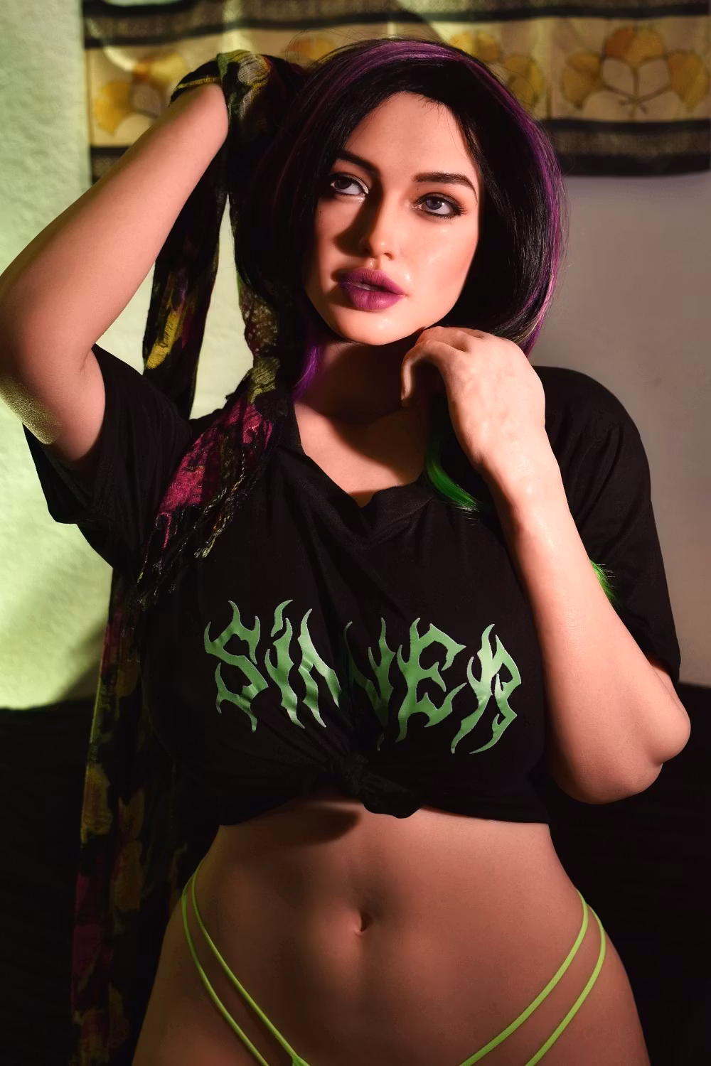 MMX Doll | 168cm/5ft6 Huge Breasts Seductive Cool Dark Punk Hottie Realistic Silicone Sex Doll - Luna