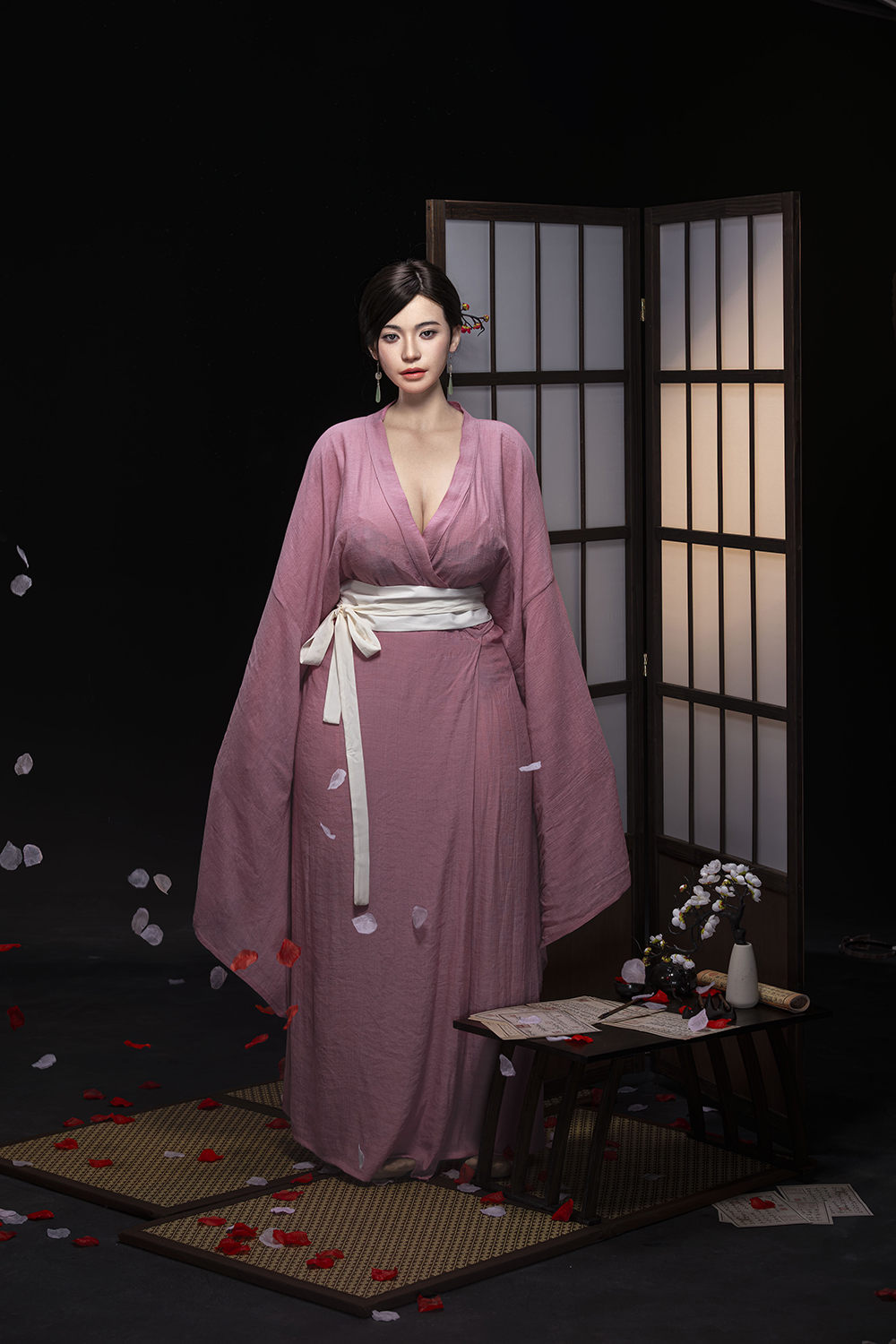 AJL Doll | 168cm/5ft6 Big Breasts Gentle Japanese Voluptuous Kimono Beauty Realistic Silicone Sex Doll - JiaTao