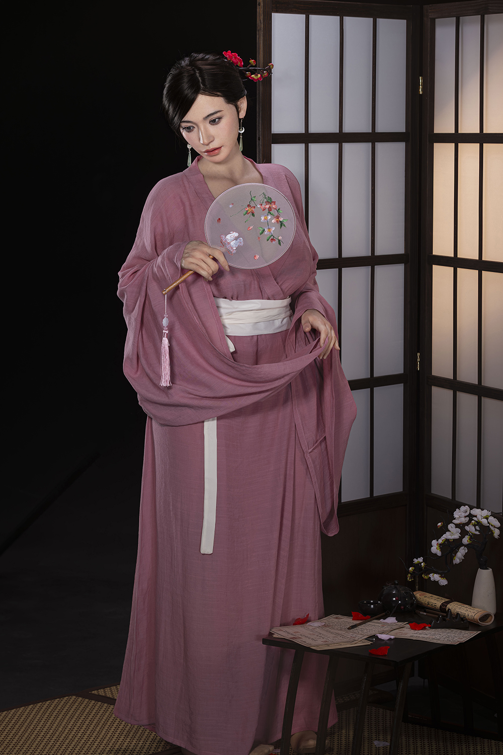 AJL Doll | 168cm/5ft6 Big Breasts Gentle Japanese Voluptuous Kimono Beauty Realistic Silicone Sex Doll - JiaTao