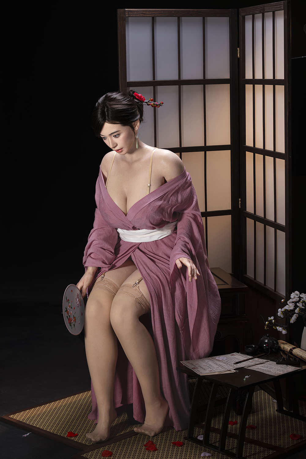 AJL Doll | 168cm/5ft6 Big Breasts Gentle Japanese Voluptuous Kimono Beauty Realistic Silicone Sex Doll - JiaTao