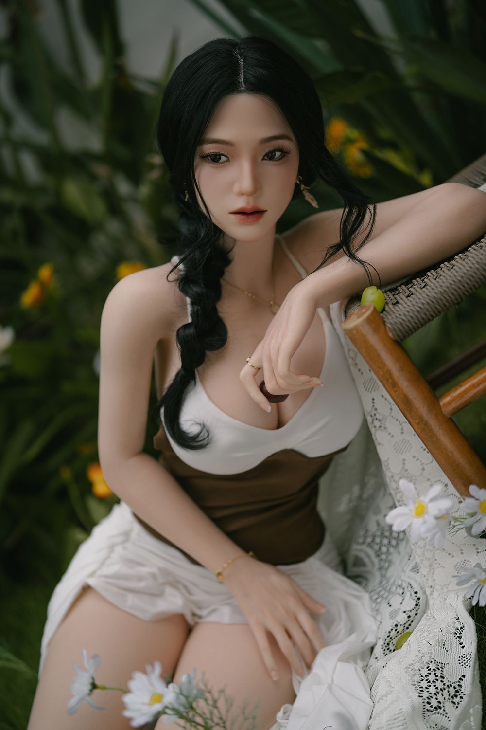 SY Doll  | 164cm/5ft4 Big Breasts Captivating Serene Asian Realistic Full Silicone Sex Doll -Hana