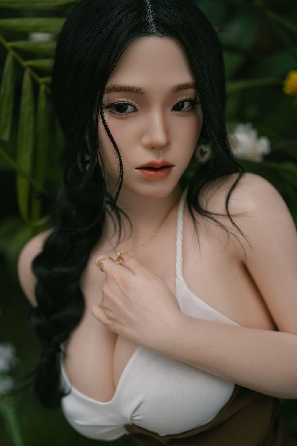 SY Doll  | 164cm/5ft4 Big Breasts Captivating Serene Asian Realistic Full Silicone Sex Doll -Hana